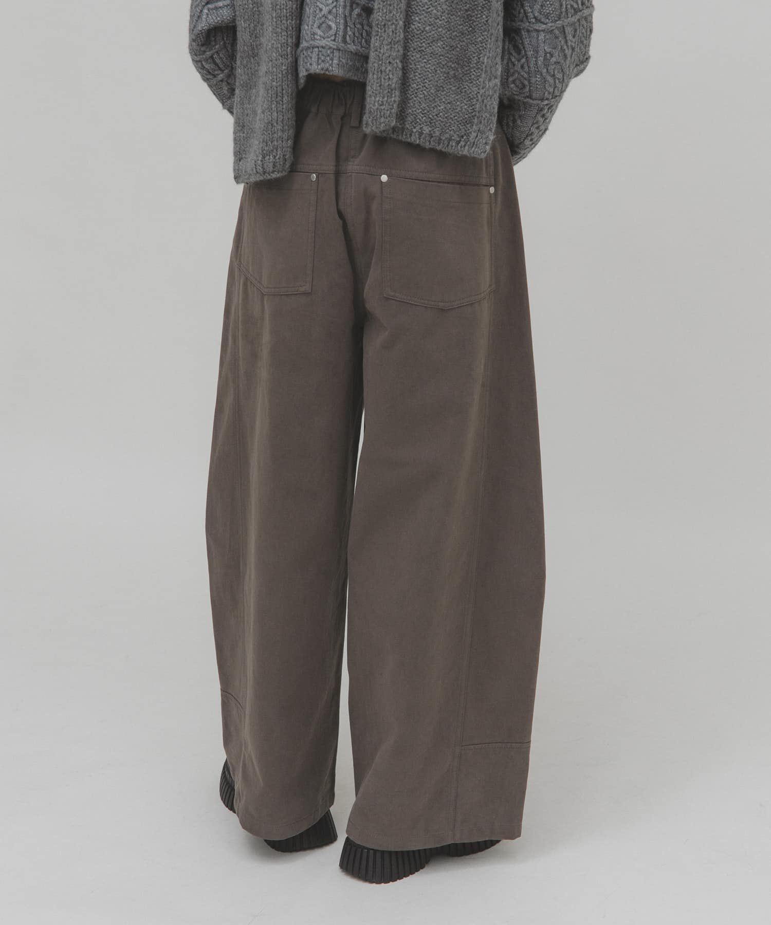  「WIDEコクーンパンツ」|その他|チャコールグレー