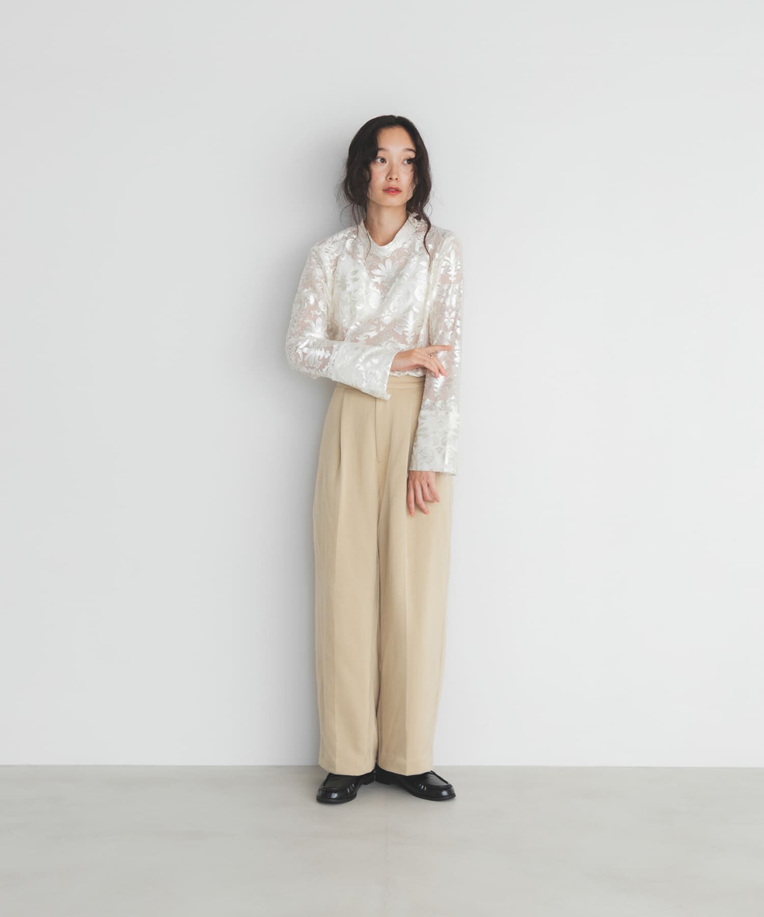  「チュールジャガードブラウス」|シャツ・ブラウス|