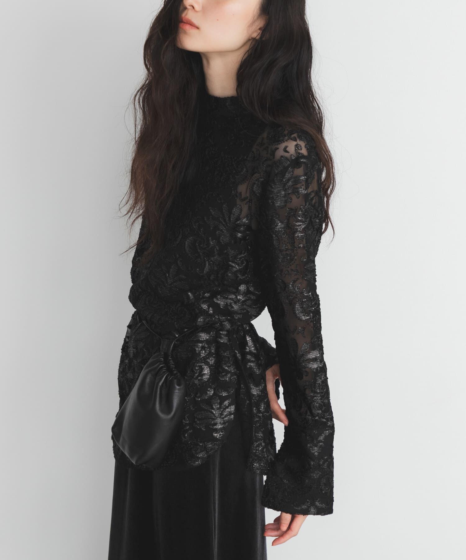  「チュールジャガードブラウス」|シャツ・ブラウス|