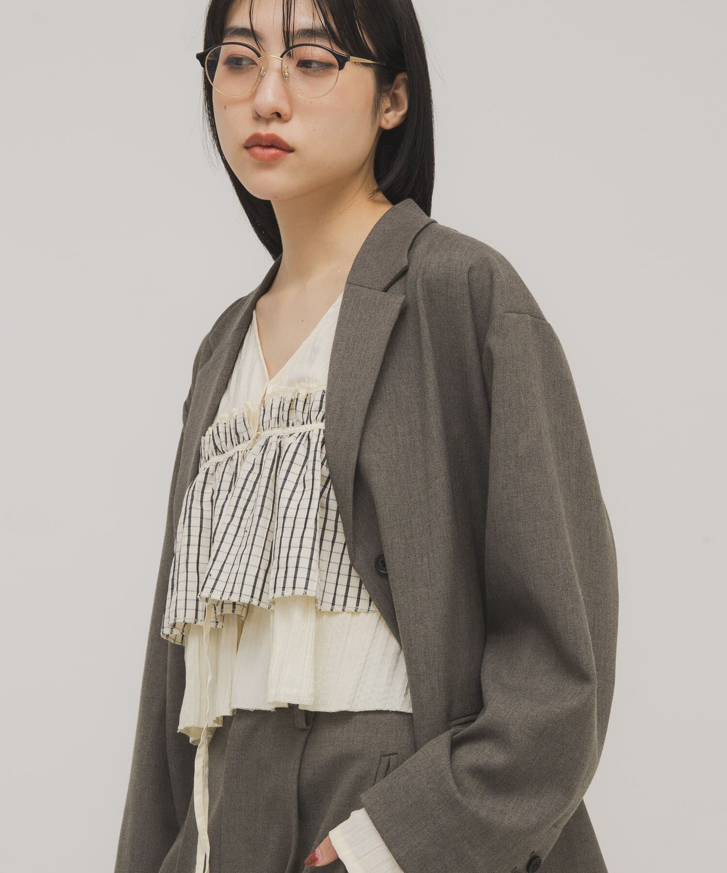  「フリルレイヤードブラウス」|シャツ・ブラウス|