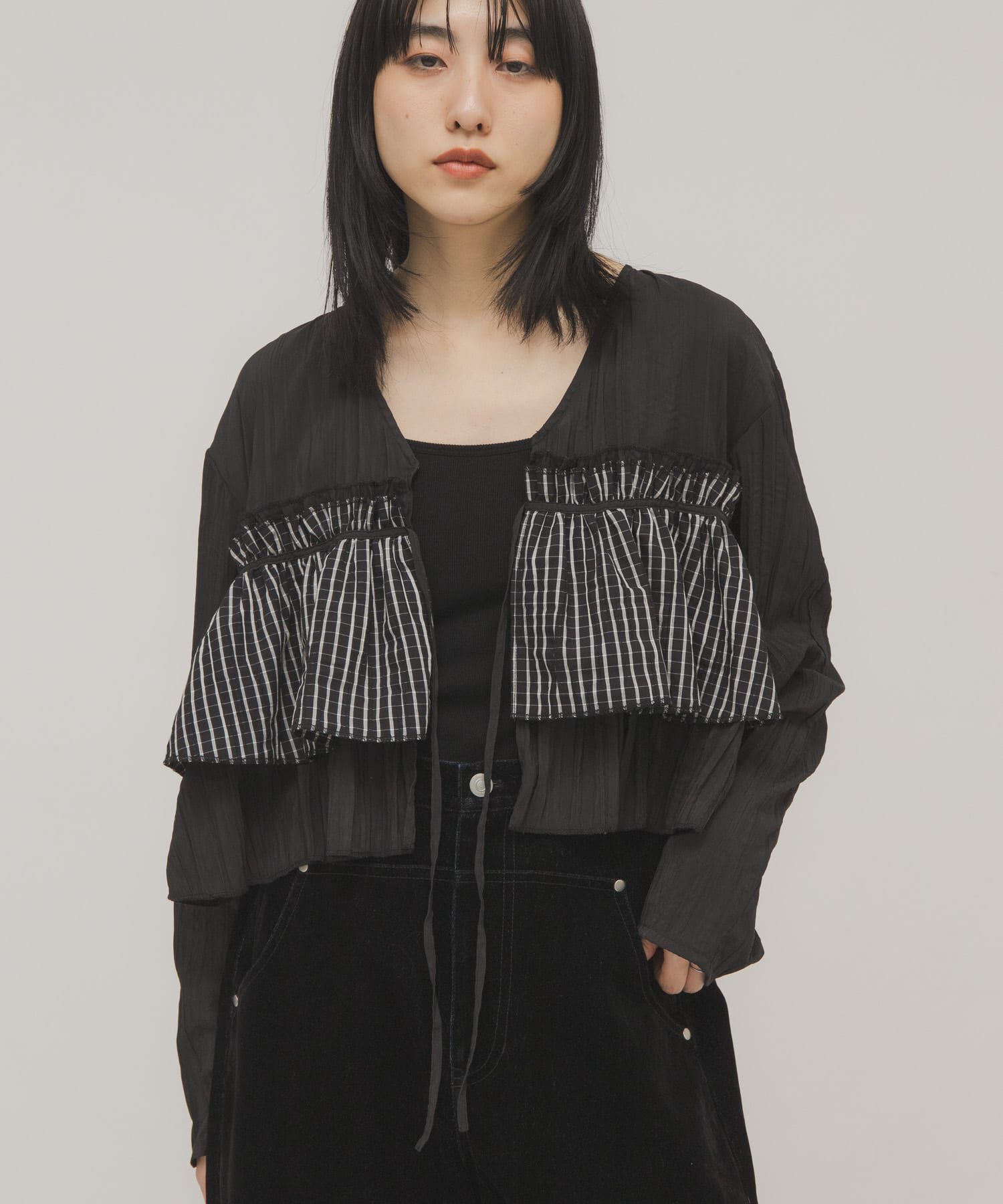  「フリルレイヤードブラウス」|シャツ・ブラウス|