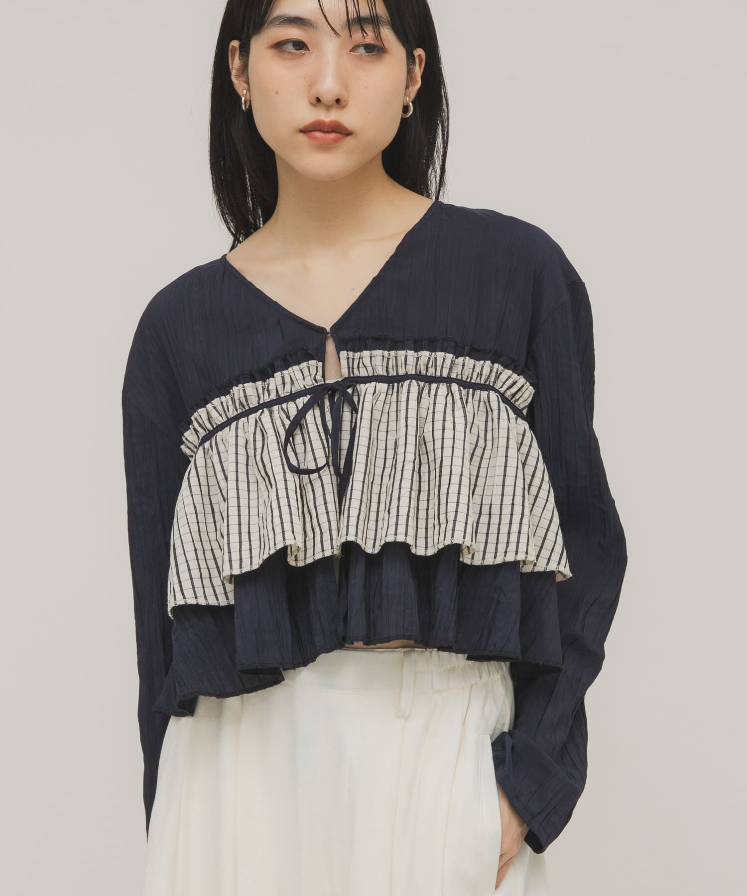  「フリルレイヤードブラウス」|シャツ・ブラウス|