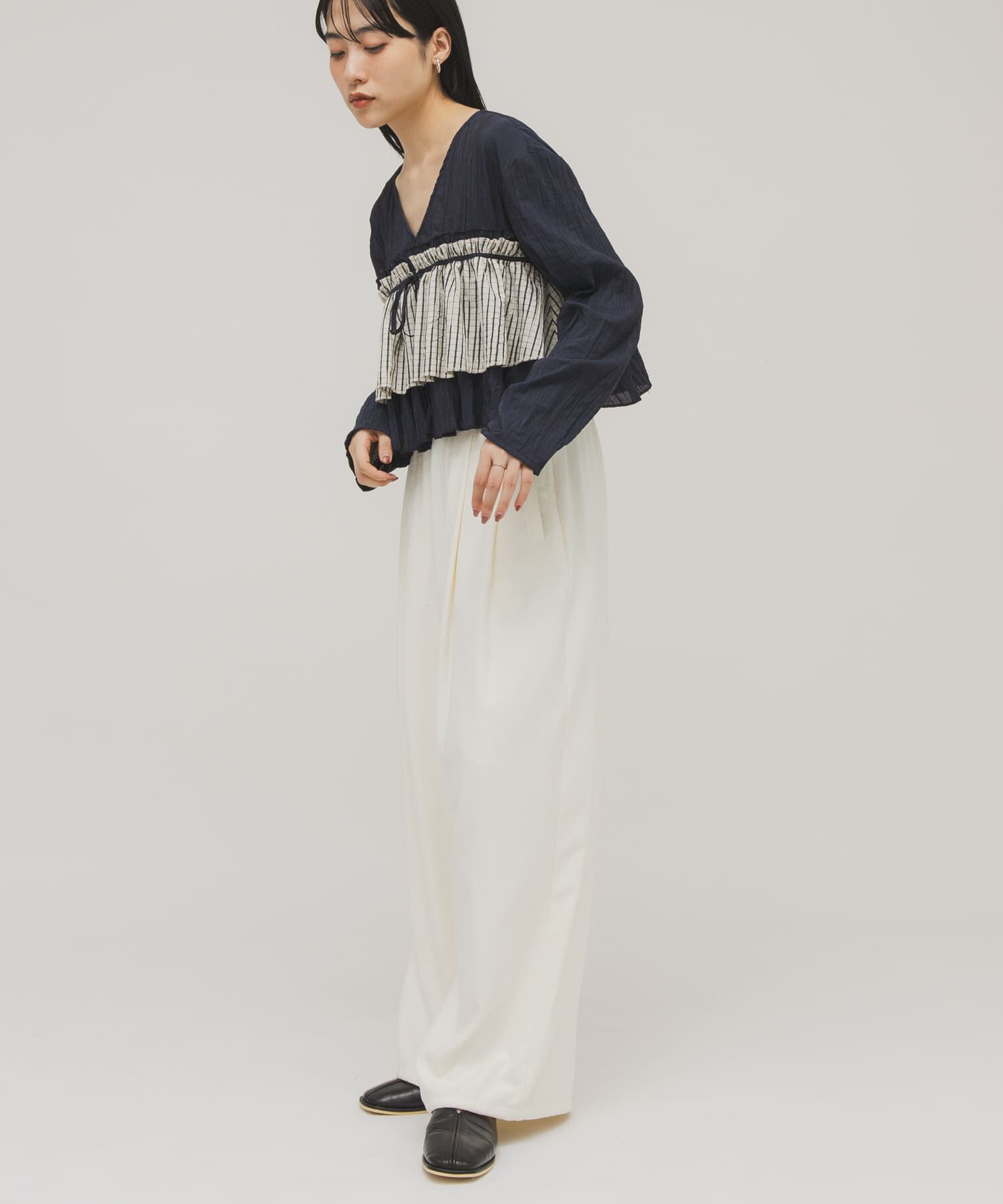  「フリルレイヤードブラウス」|シャツ・ブラウス|