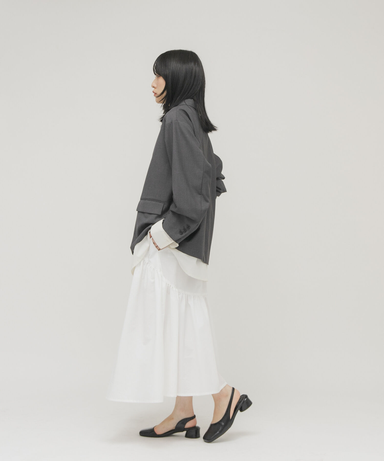  「ボリュームミディスカート」|スカート|