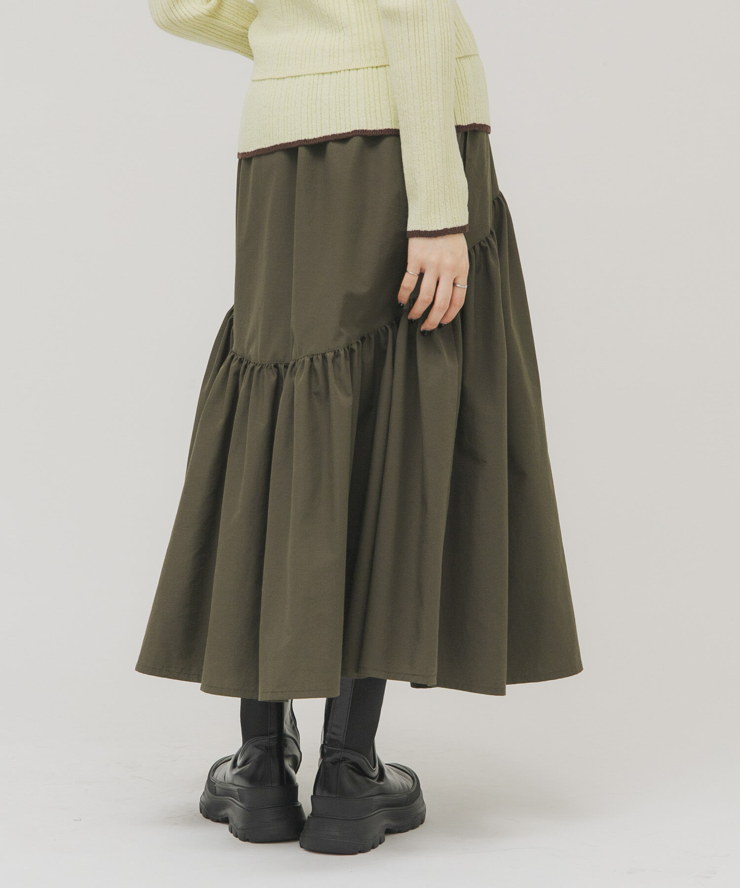  「ボリュームミディスカート」|スカート|