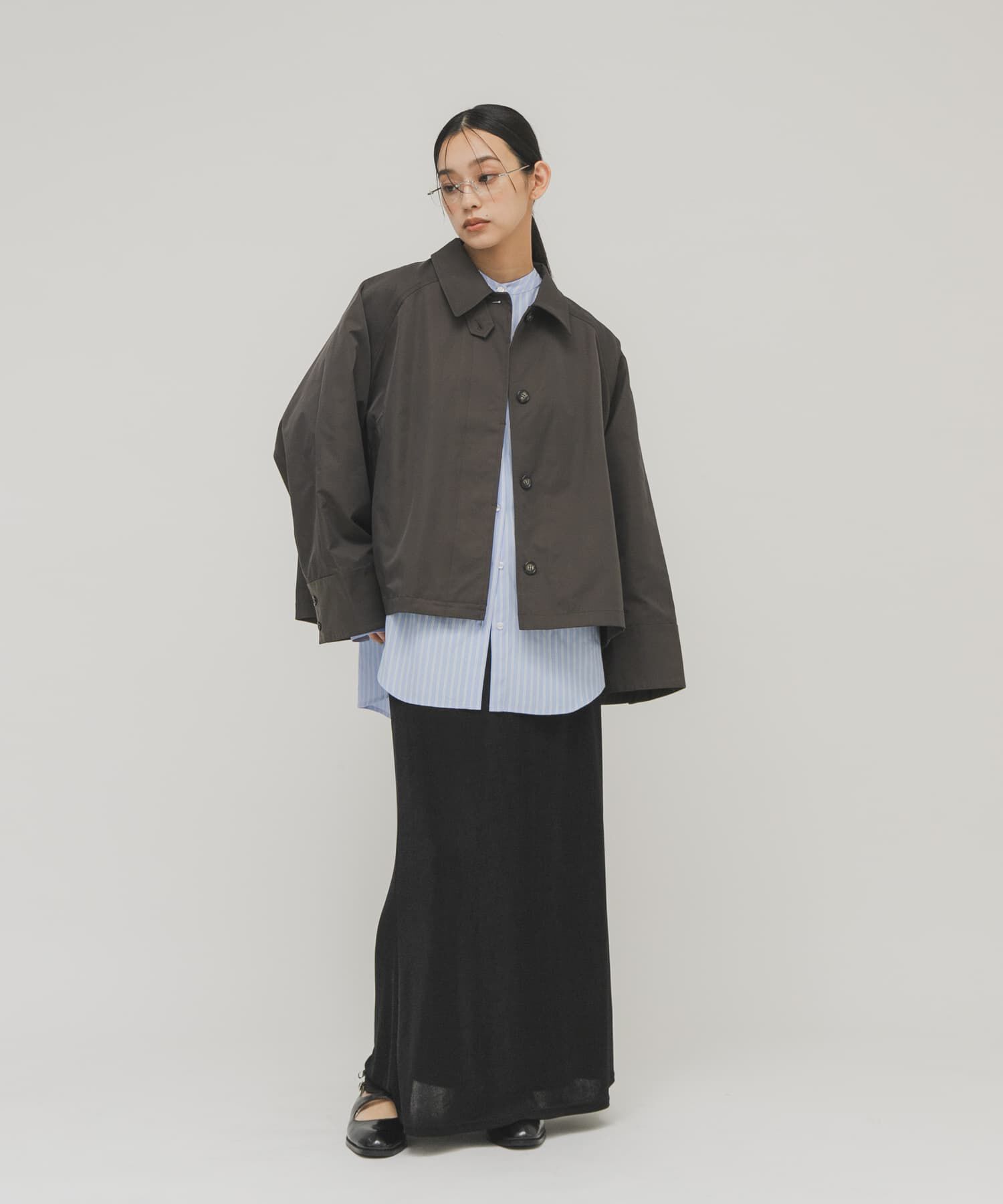  「ステンカラーマントコート」|ステンカラーコート|