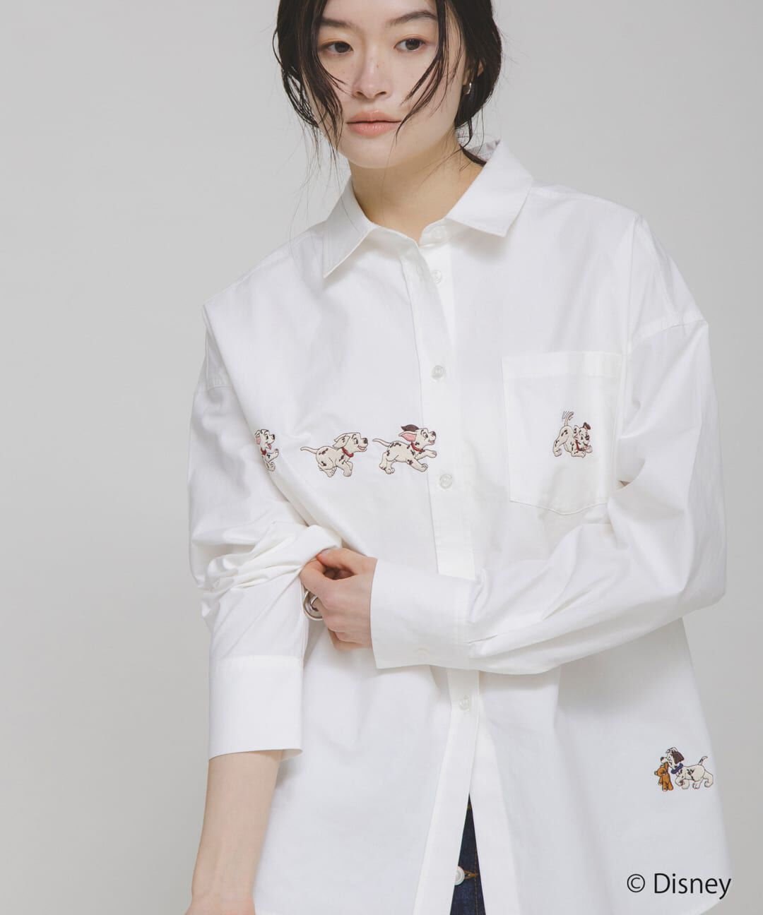  「Disney/刺繍シャツ」|シャツ・ブラウス|オフホワイト