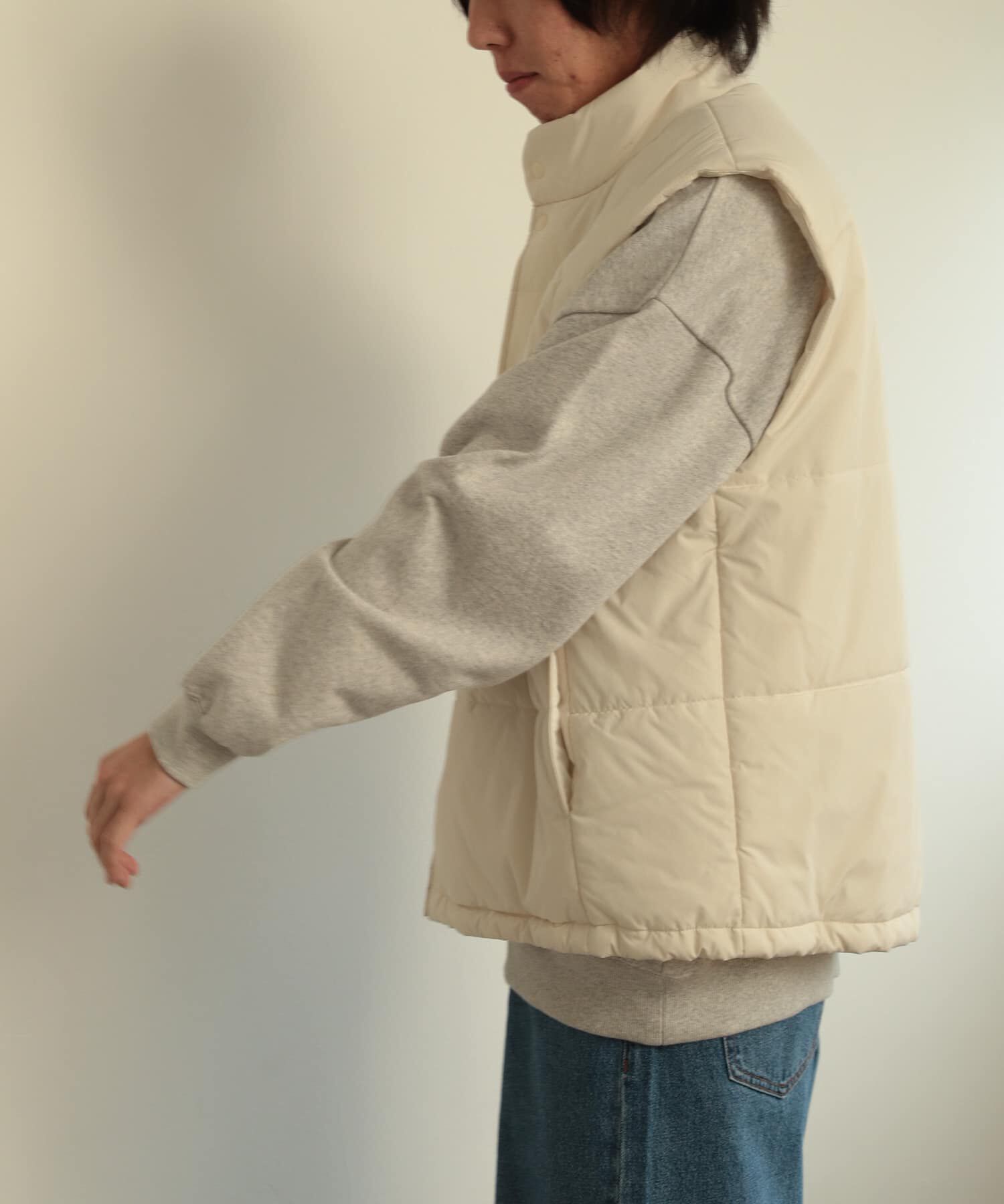 SENSE OF PLACE by URBAN RESEARCH「パデットドローコードツキベスト」|ダウンベスト・ベスト|