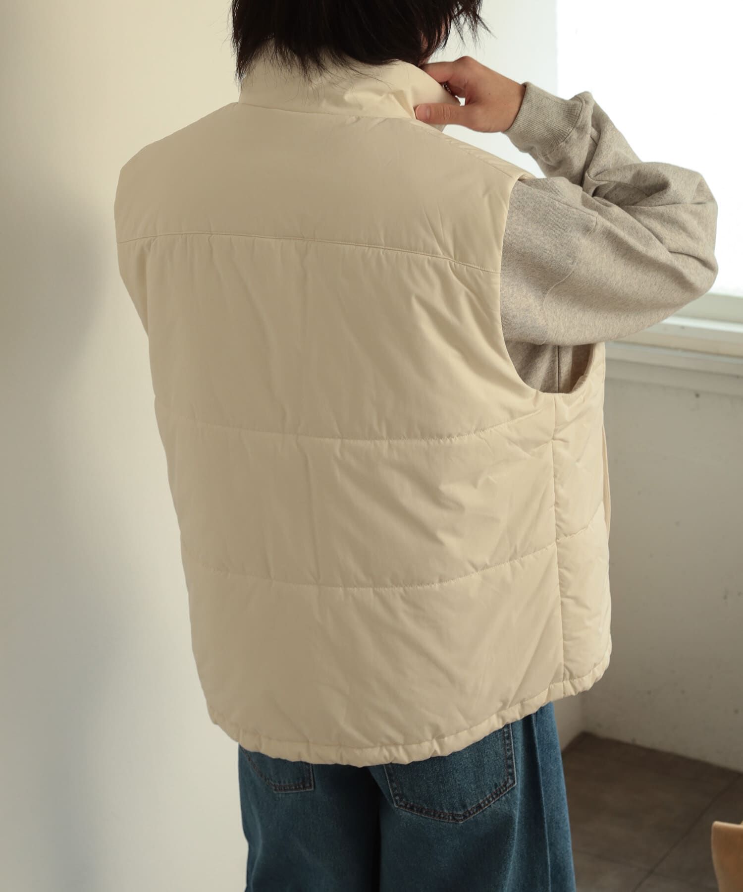 SENSE OF PLACE by URBAN RESEARCH「パデットドローコードツキベスト」|ダウンベスト・ベスト|