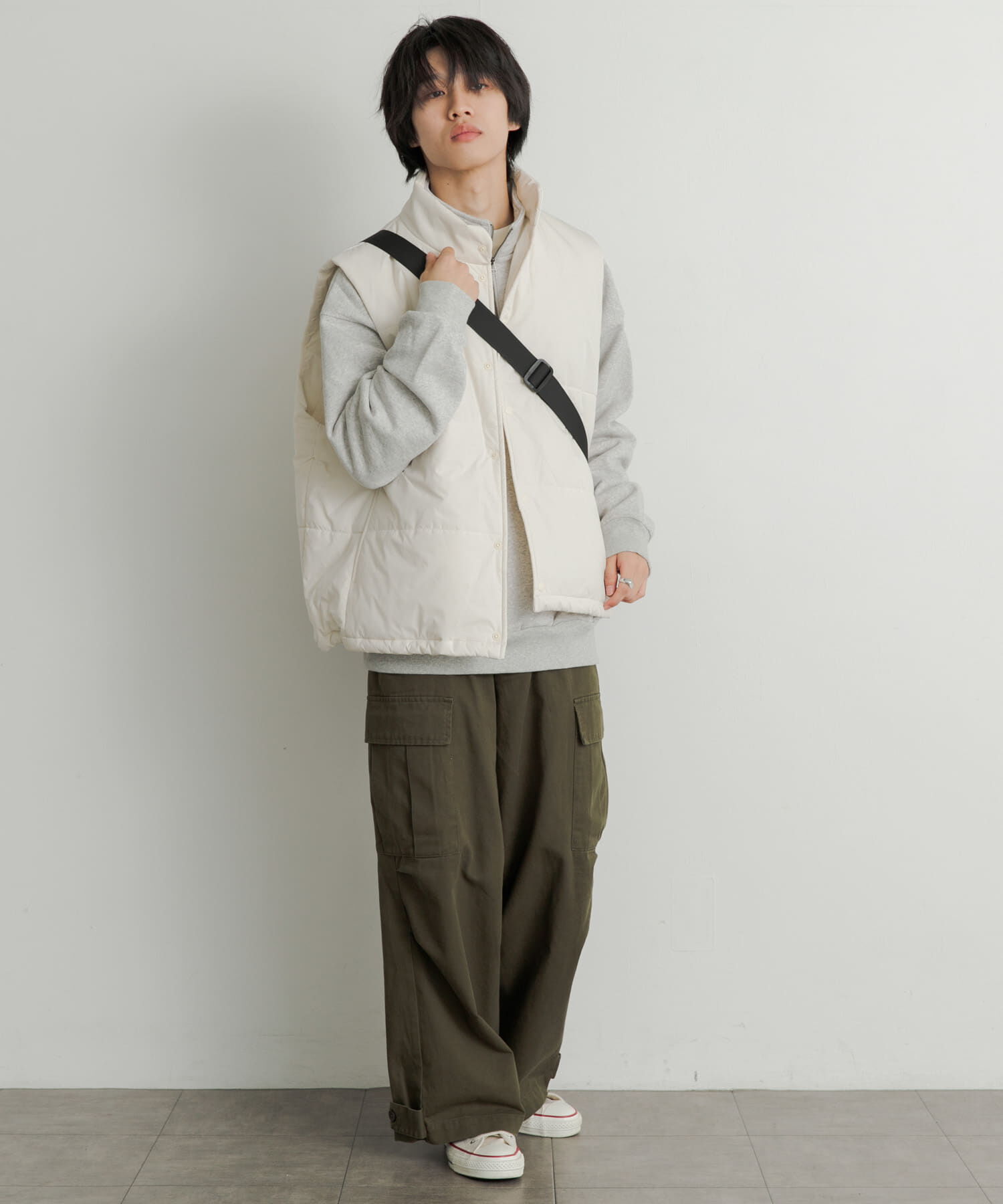 SENSE OF PLACE by URBAN RESEARCH「パデットドローコードツキベスト」|ダウンベスト・ベスト|