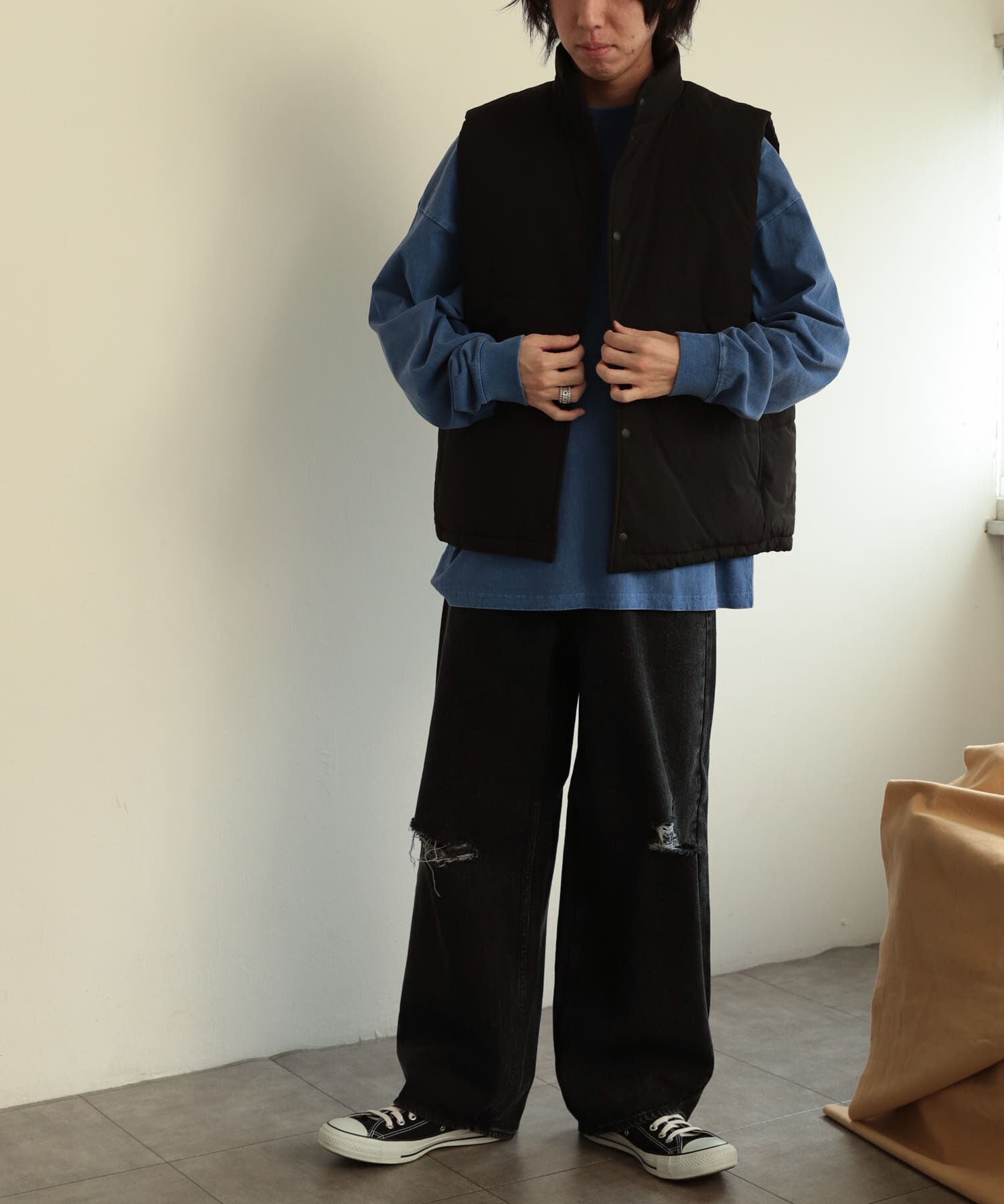 SENSE OF PLACE by URBAN RESEARCH「パデットドローコードツキベスト」|ダウンベスト・ベスト|