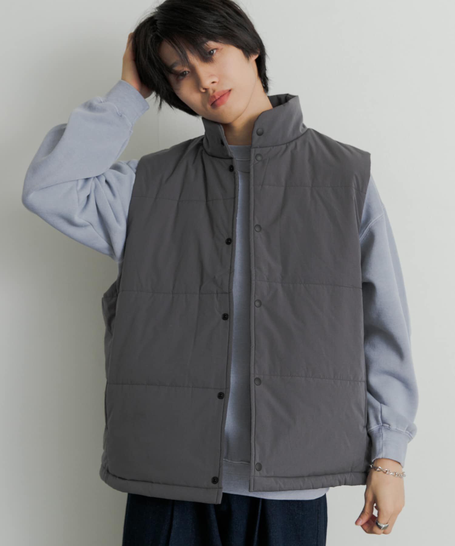 SENSE OF PLACE by URBAN RESEARCH「パデットドローコードツキベスト」|ダウンベスト・ベスト|