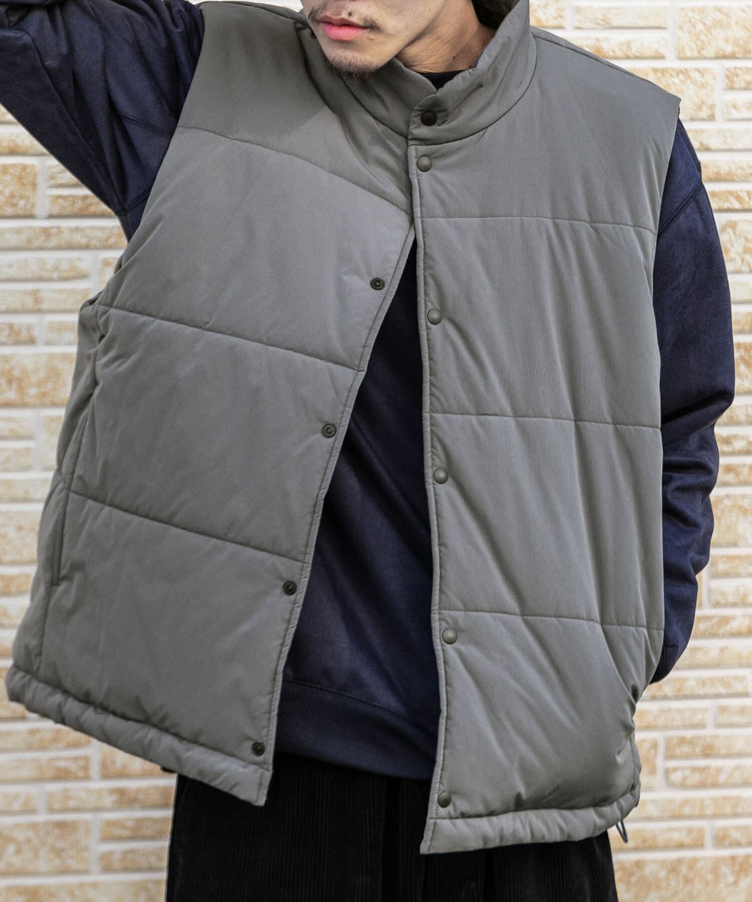 SENSE OF PLACE by URBAN RESEARCH「パデットドローコードツキベスト」|ダウンベスト・ベスト|