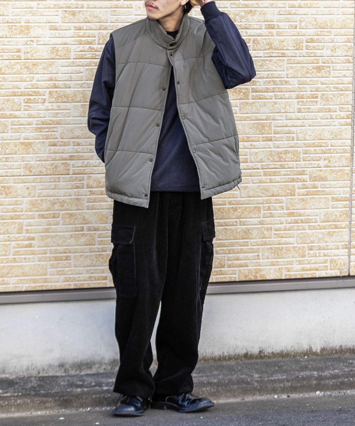 SENSE OF PLACE by URBAN RESEARCH「パデットドローコードツキベスト」|ダウンベスト・ベスト|