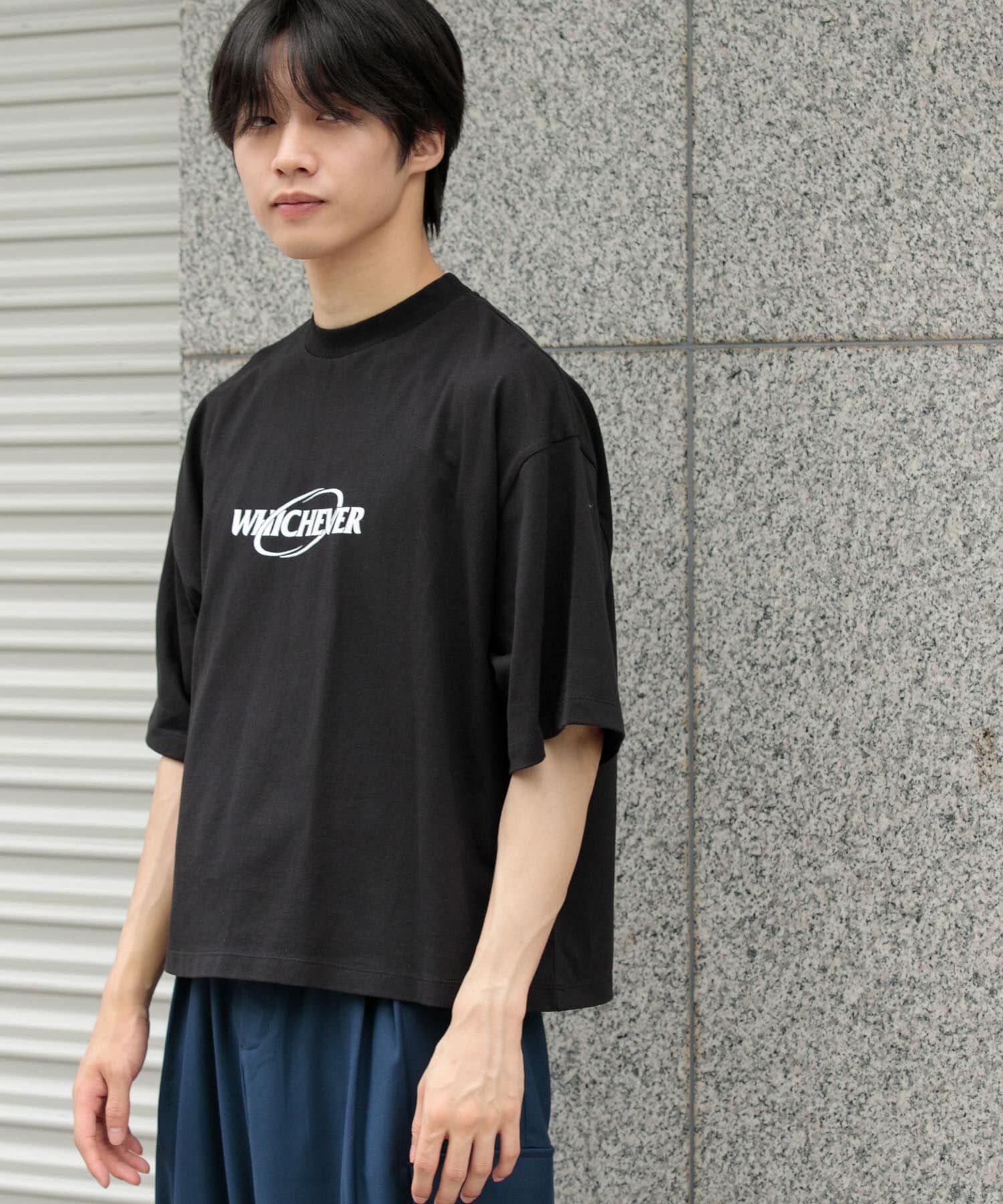 SENSE OF PLACE by URBAN RESEARCH「ロゴグラフィックボクシーTシャツ(5分袖)」|Tシャツ・カットソー|