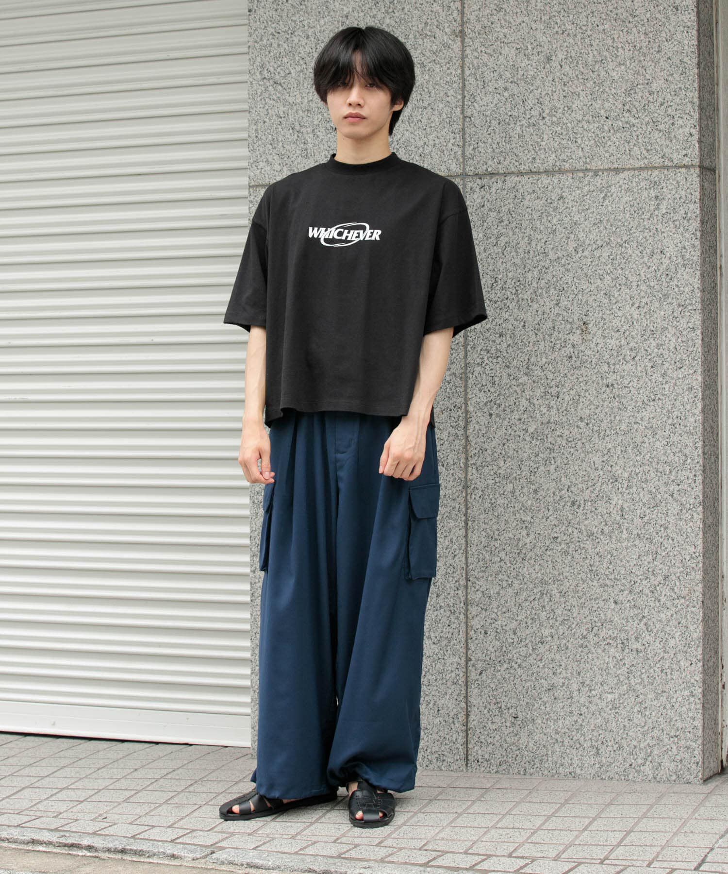 SENSE OF PLACE by URBAN RESEARCH「ロゴグラフィックボクシーTシャツ(5分袖)」|Tシャツ・カットソー|