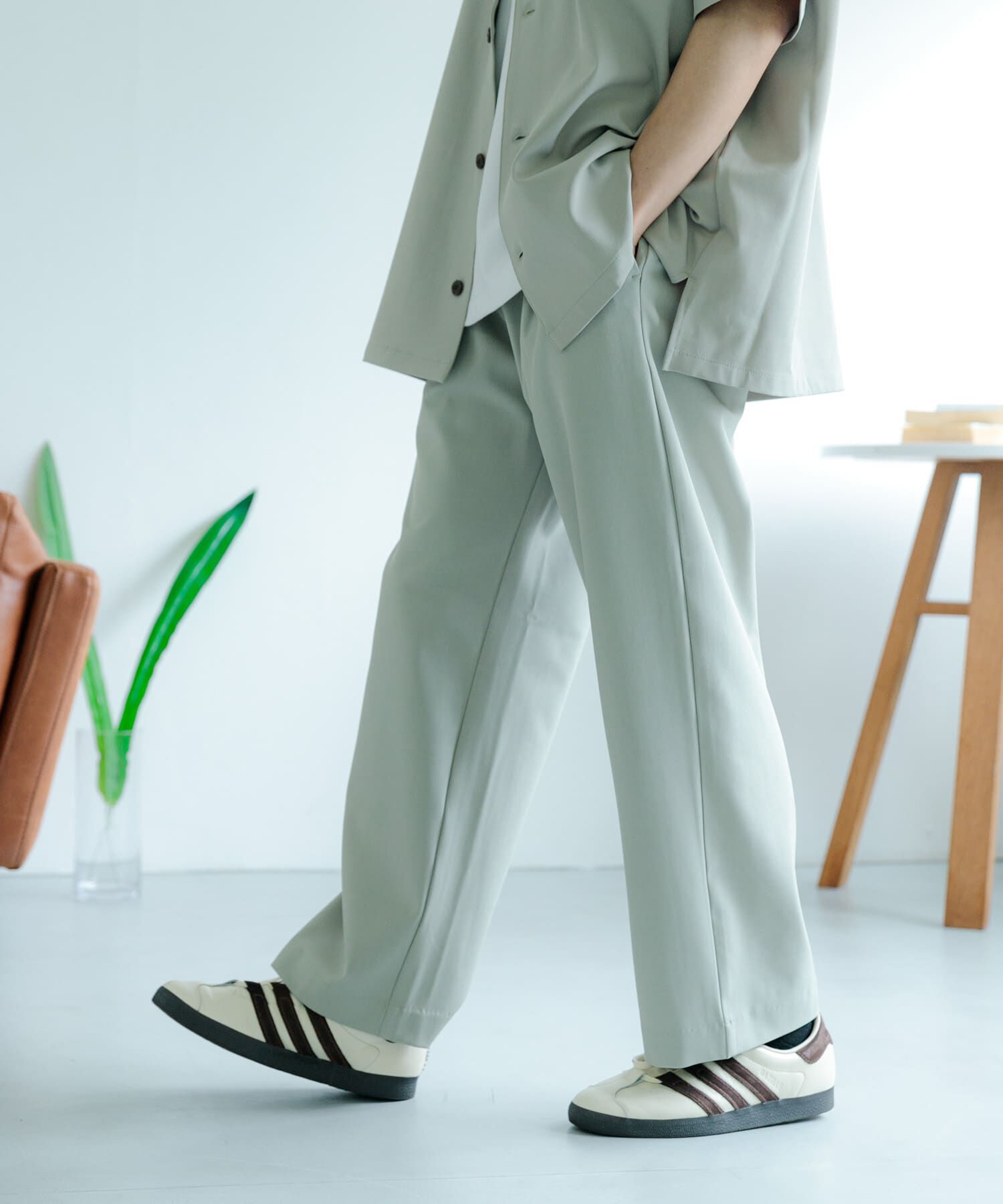 SENSE OF PLACE by URBAN RESEARCH「『イージーケア/セットアップ対応』ダブルタックワイドスラックス」|その他|