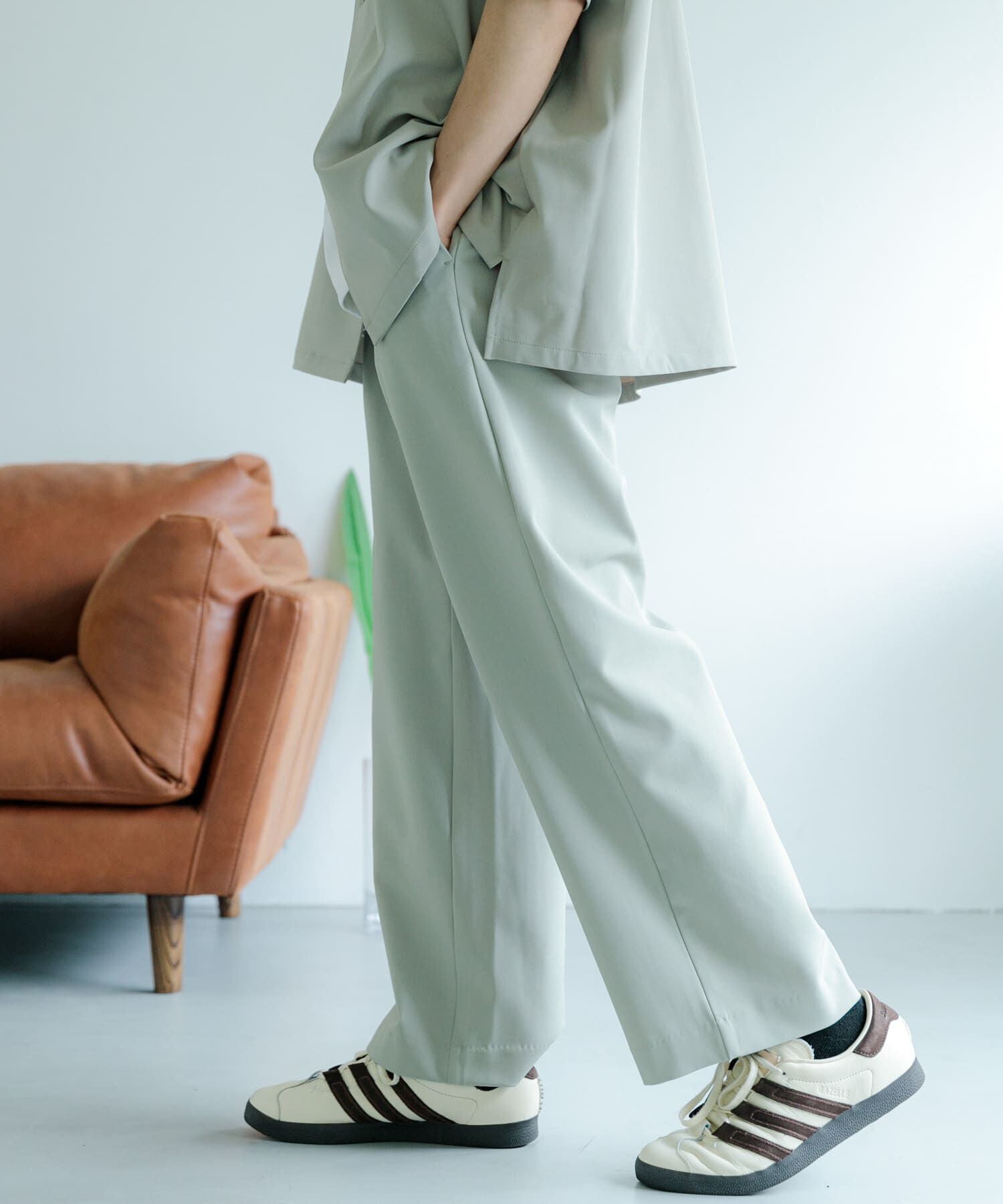 SENSE OF PLACE by URBAN RESEARCH「『イージーケア/セットアップ対応』ダブルタックワイドスラックス」|その他|