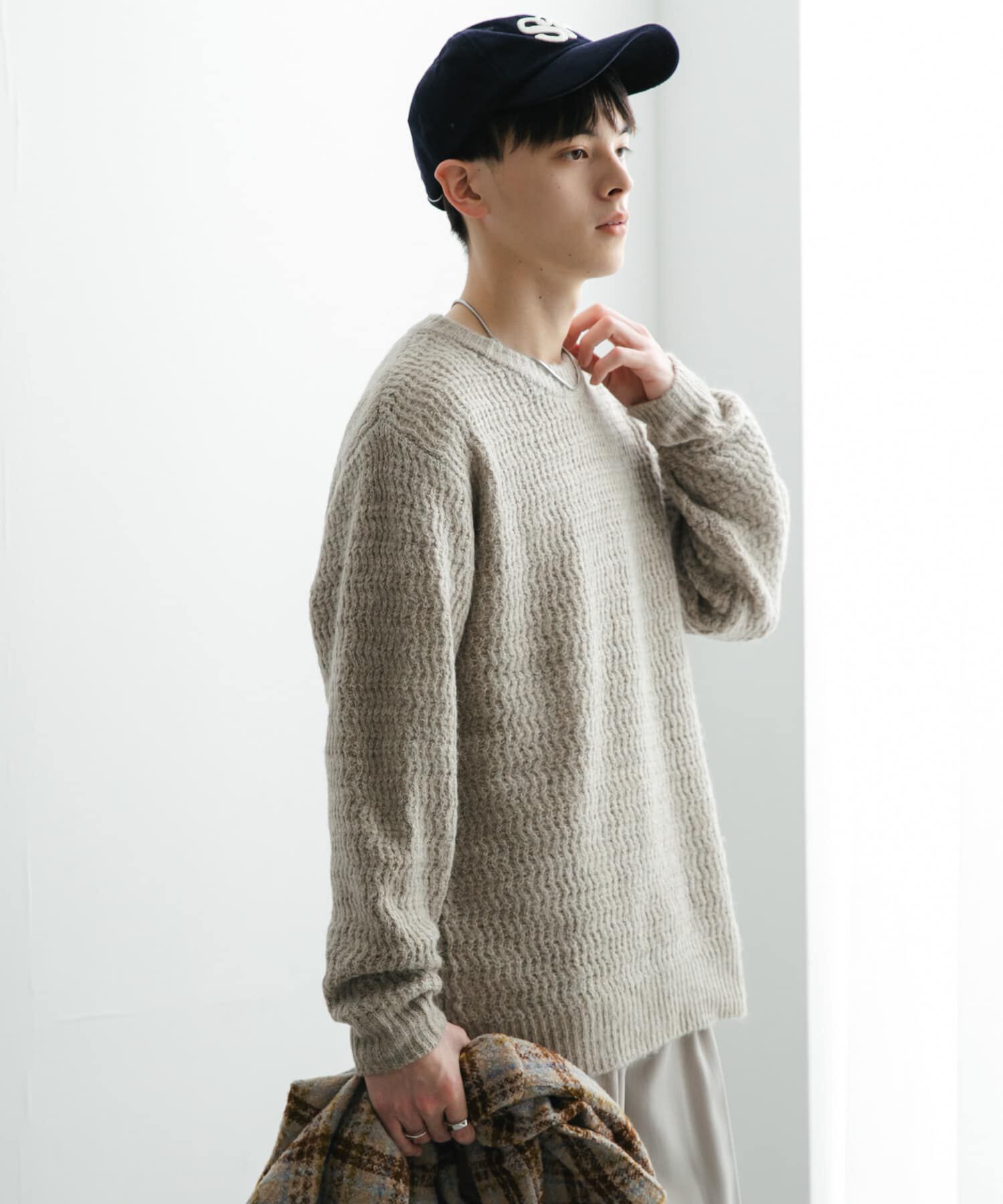 SENSE OF PLACE by URBAN RESEARCH「『ユニセックス』ローゲージカラーニット」|ニット・セーター|ライトベージュ