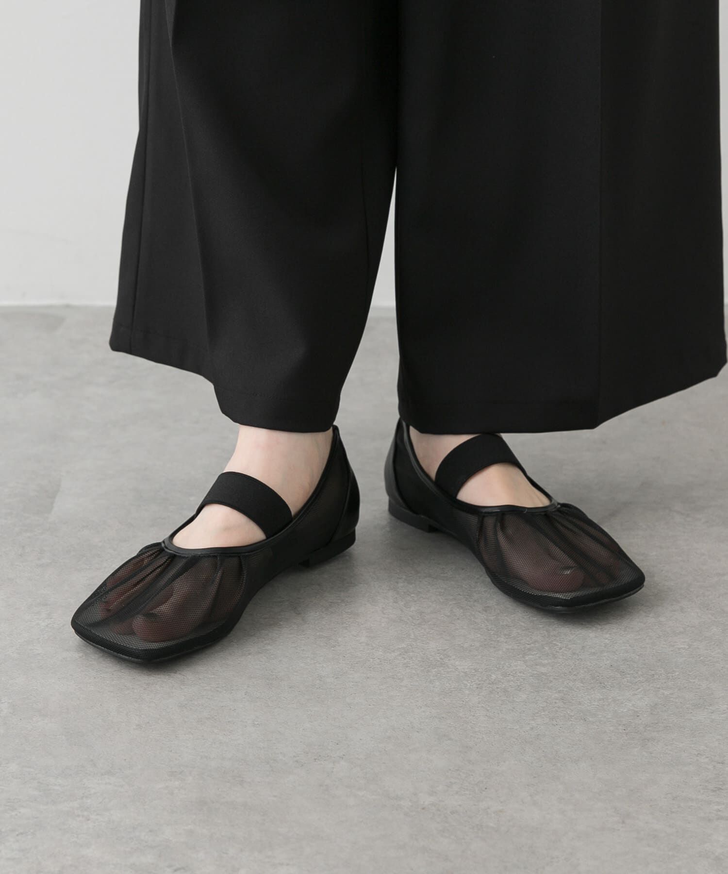 SENSE OF PLACE by URBAN RESEARCH「オブリークトゥメッシュフラットシューズ」|パンプス|