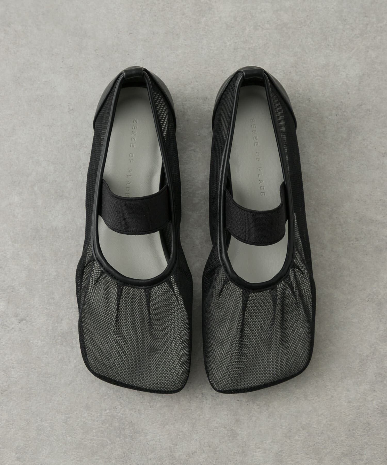 SENSE OF PLACE by URBAN RESEARCH「オブリークトゥメッシュフラットシューズ」|パンプス|