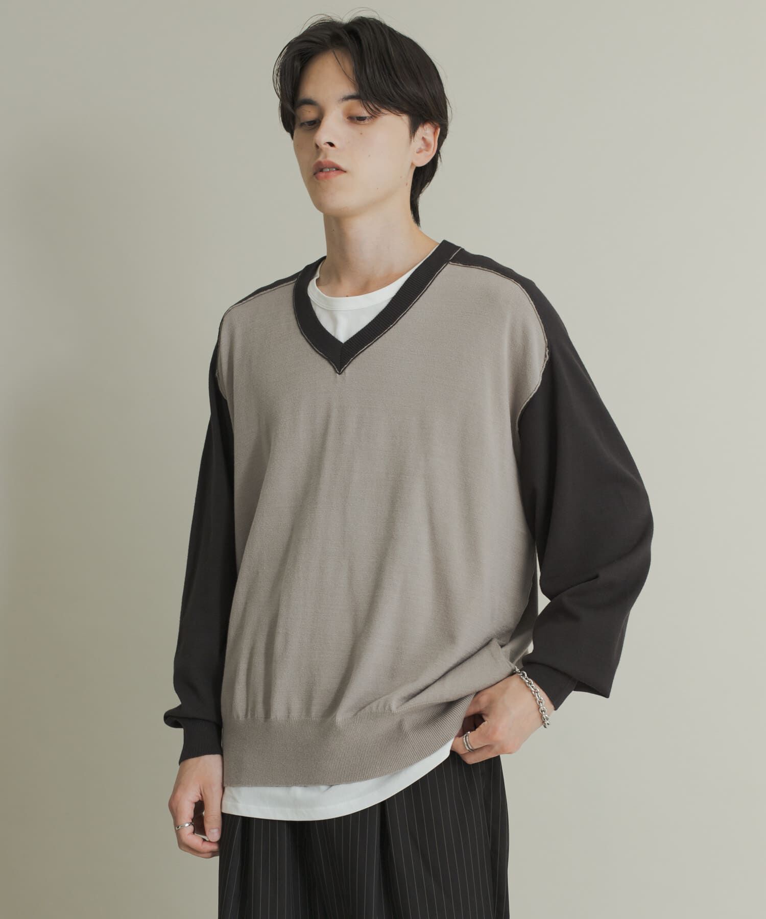 SENSE OF PLACE by URBAN RESEARCH「ハイショクVネックニット」|ニット・セーター|