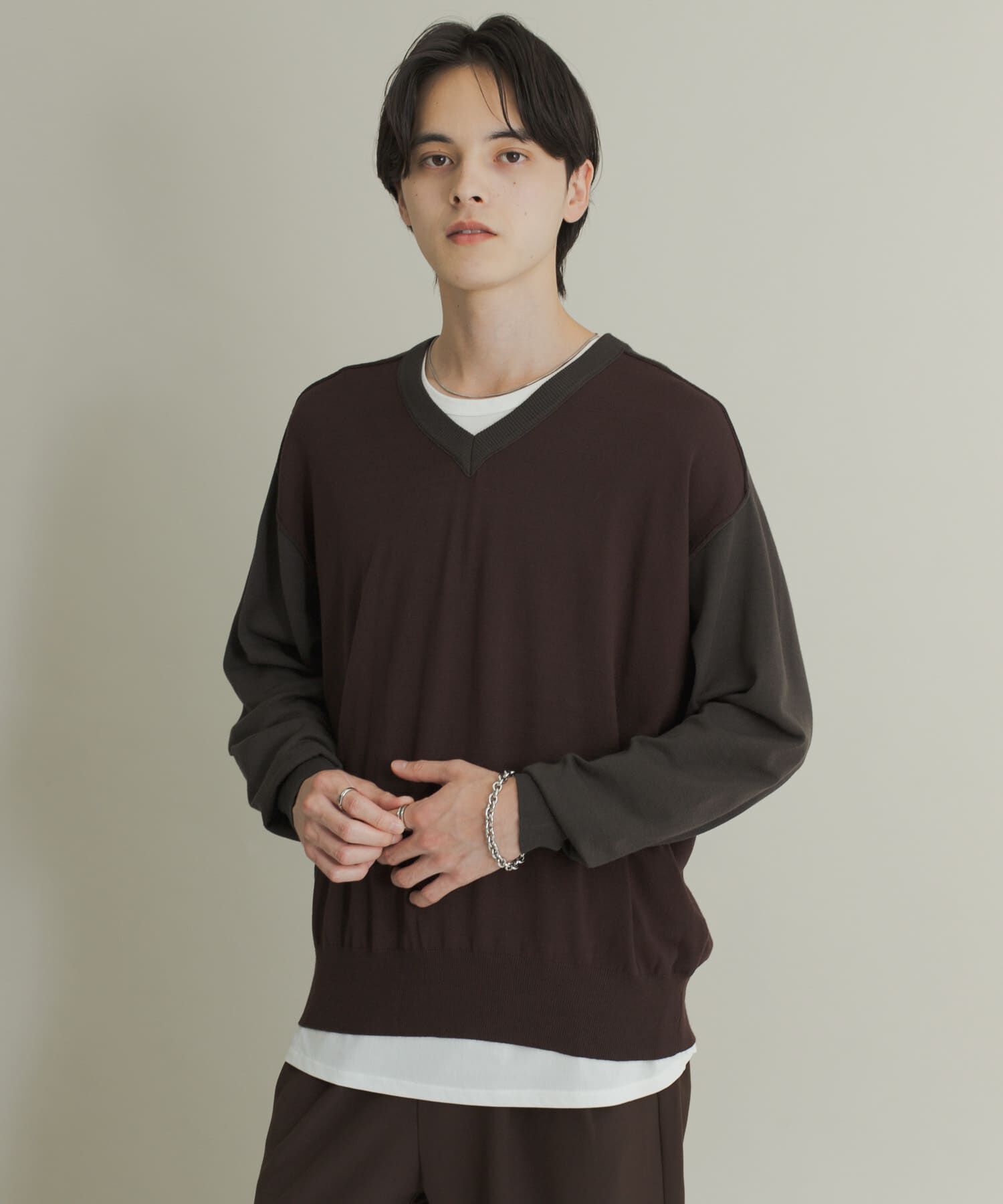 SENSE OF PLACE by URBAN RESEARCH「ハイショクVネックニット」|ニット・セーター|