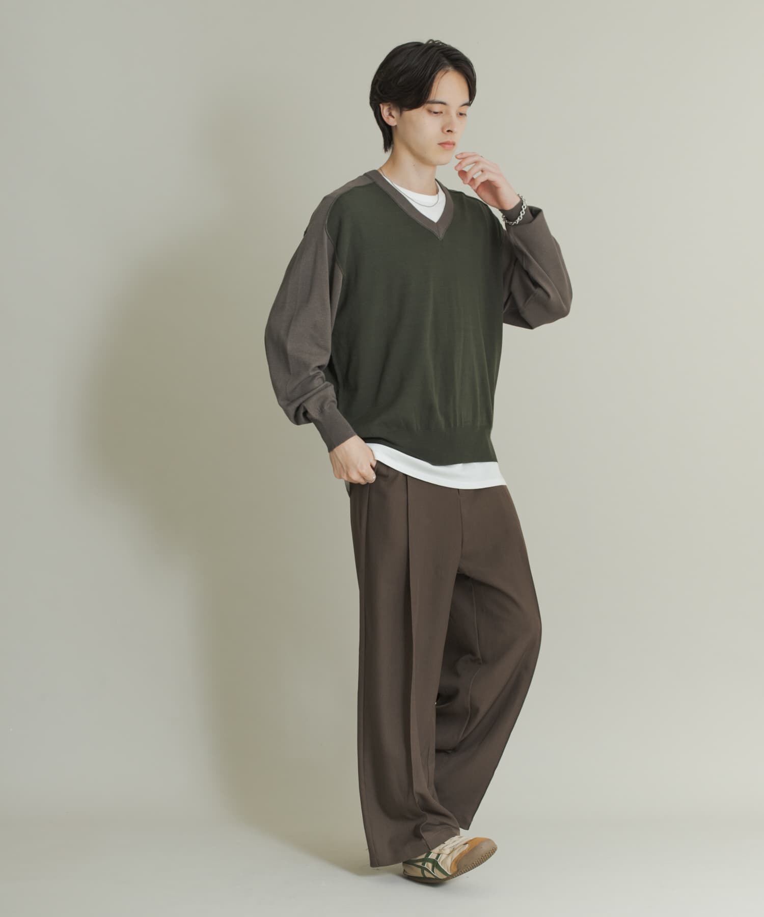 SENSE OF PLACE by URBAN RESEARCH「ハイショクVネックニット」|ニット・セーター|