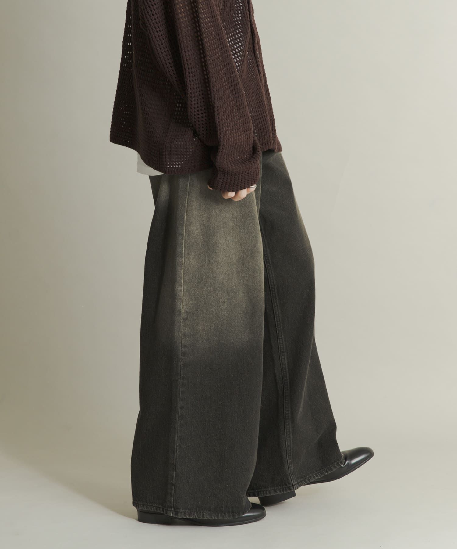 SENSE OF PLACE by URBAN RESEARCH「ヴィンテージライクデニムワイドパンツ」|デニム|