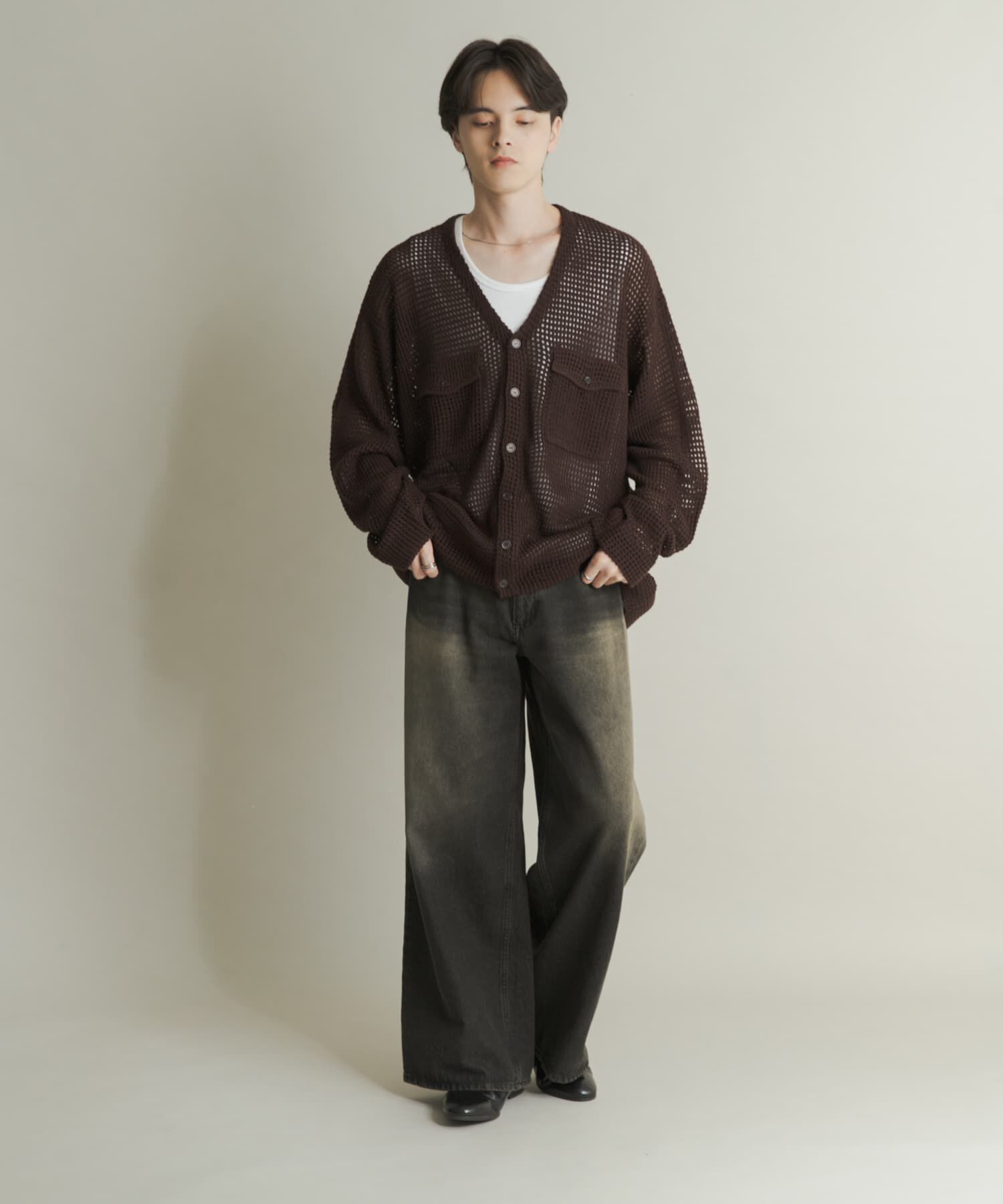 SENSE OF PLACE by URBAN RESEARCH「ヴィンテージライクデニムワイドパンツ」|デニム|