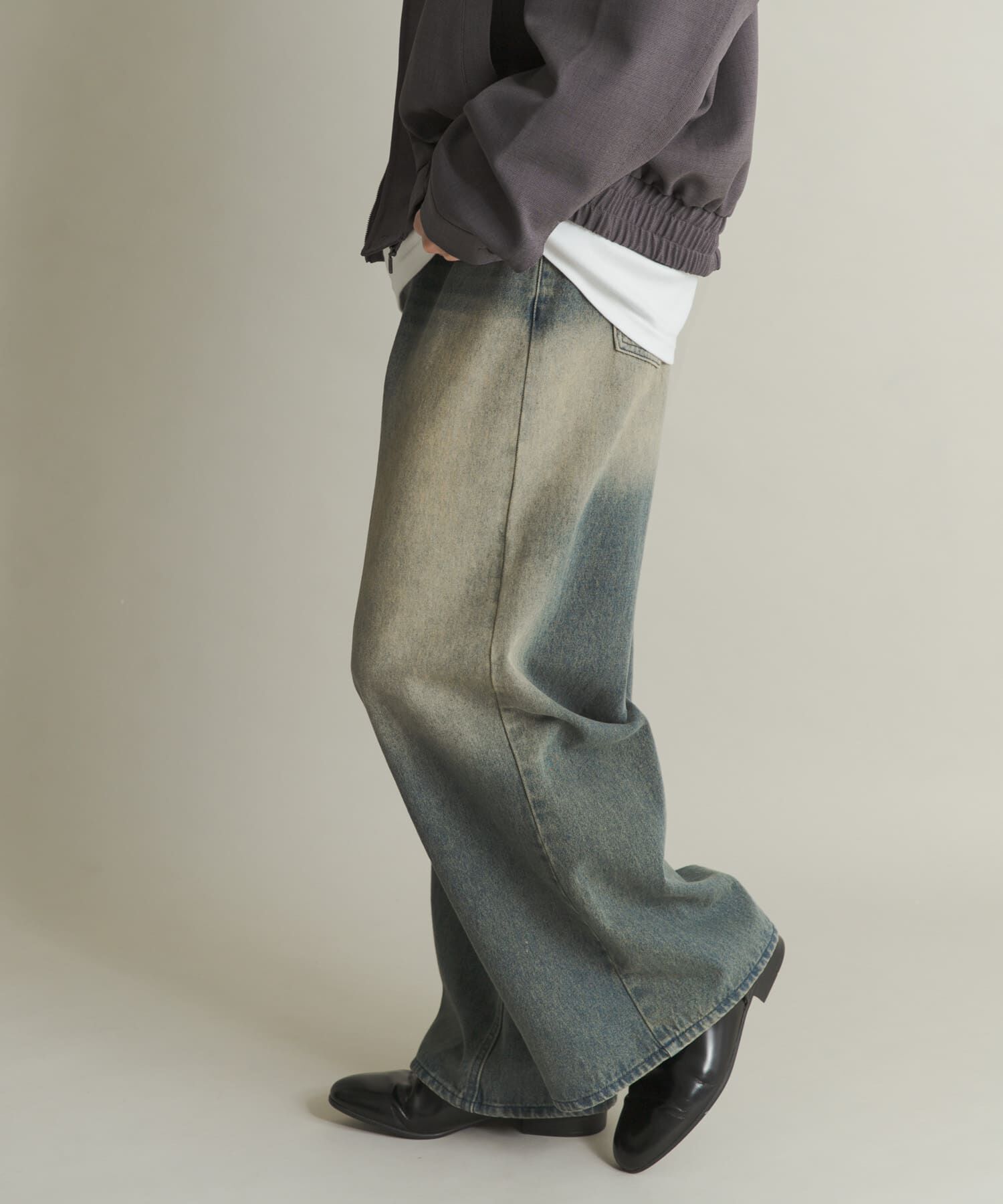 SENSE OF PLACE by URBAN RESEARCH「ヴィンテージライクデニムワイドパンツ」|デニム|