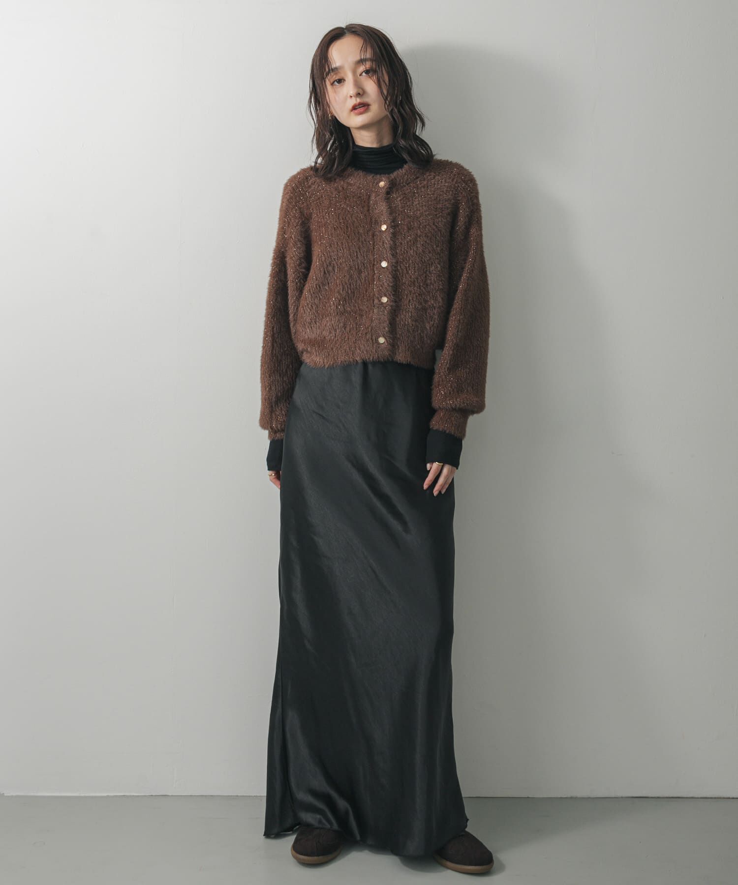 SENSE OF PLACE by URBAN RESEARCH「『一部WEB限定カラー』ラメシャギークロップドカーディガン」|カーディガン|