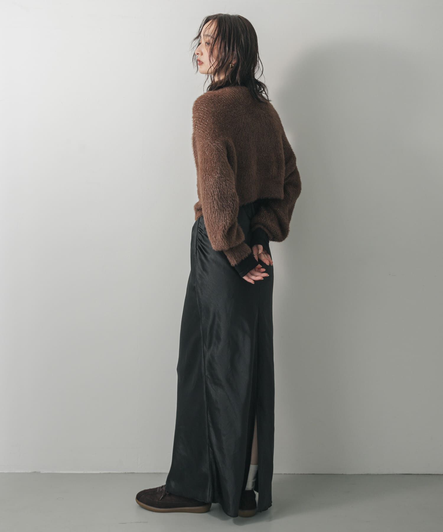 SENSE OF PLACE by URBAN RESEARCH「『一部WEB限定カラー』ラメシャギークロップドカーディガン」|カーディガン|