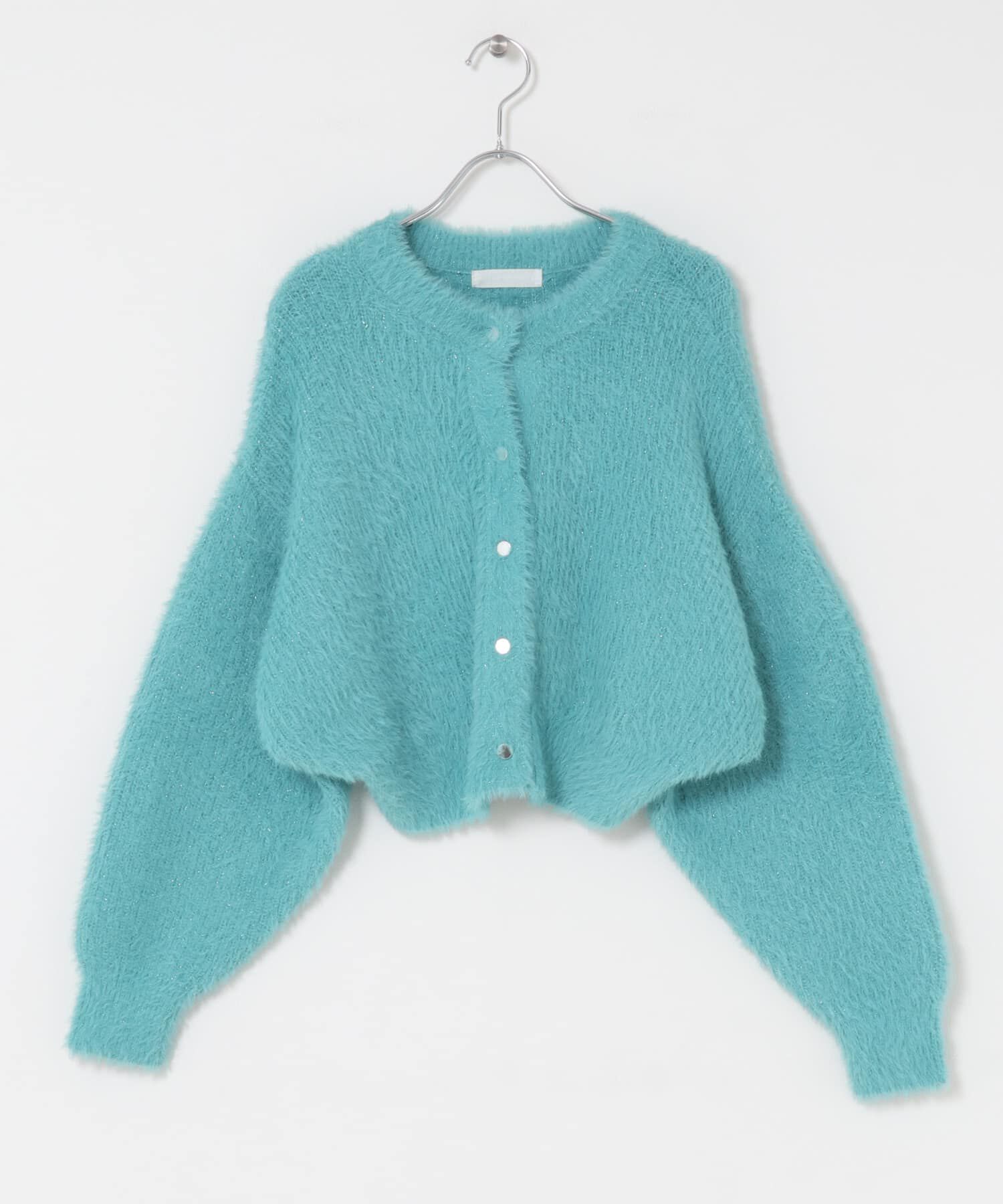 SENSE OF PLACE by URBAN RESEARCH「『一部WEB限定カラー』ラメシャギークロップドカーディガン」|カーディガン|