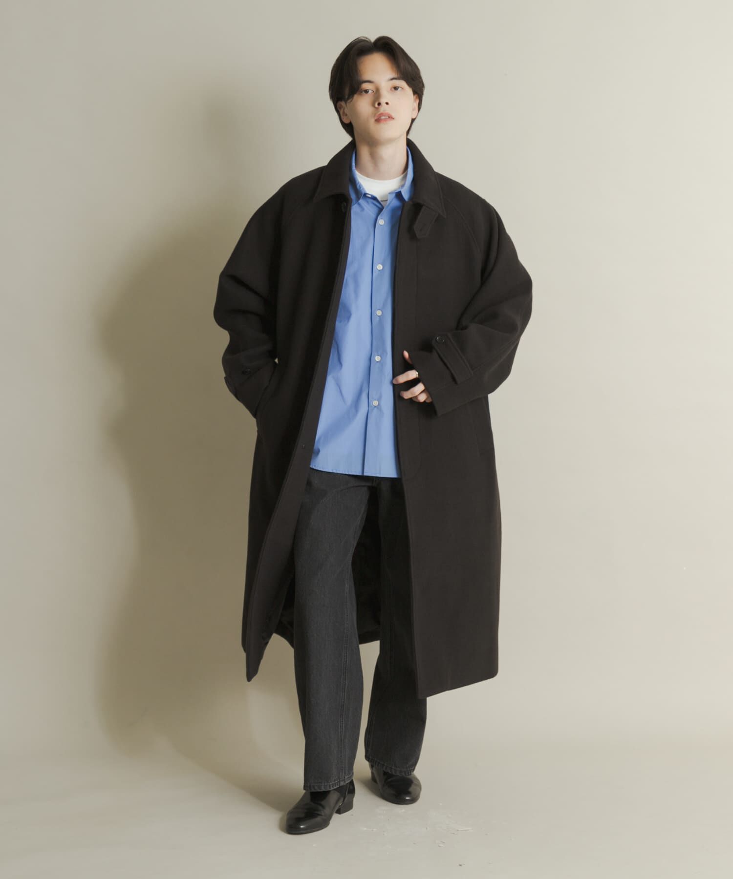 SENSE OF PLACE by URBAN RESEARCH「『ユニセックス』バルマカーンルーズコート」|ノーカラーコート|