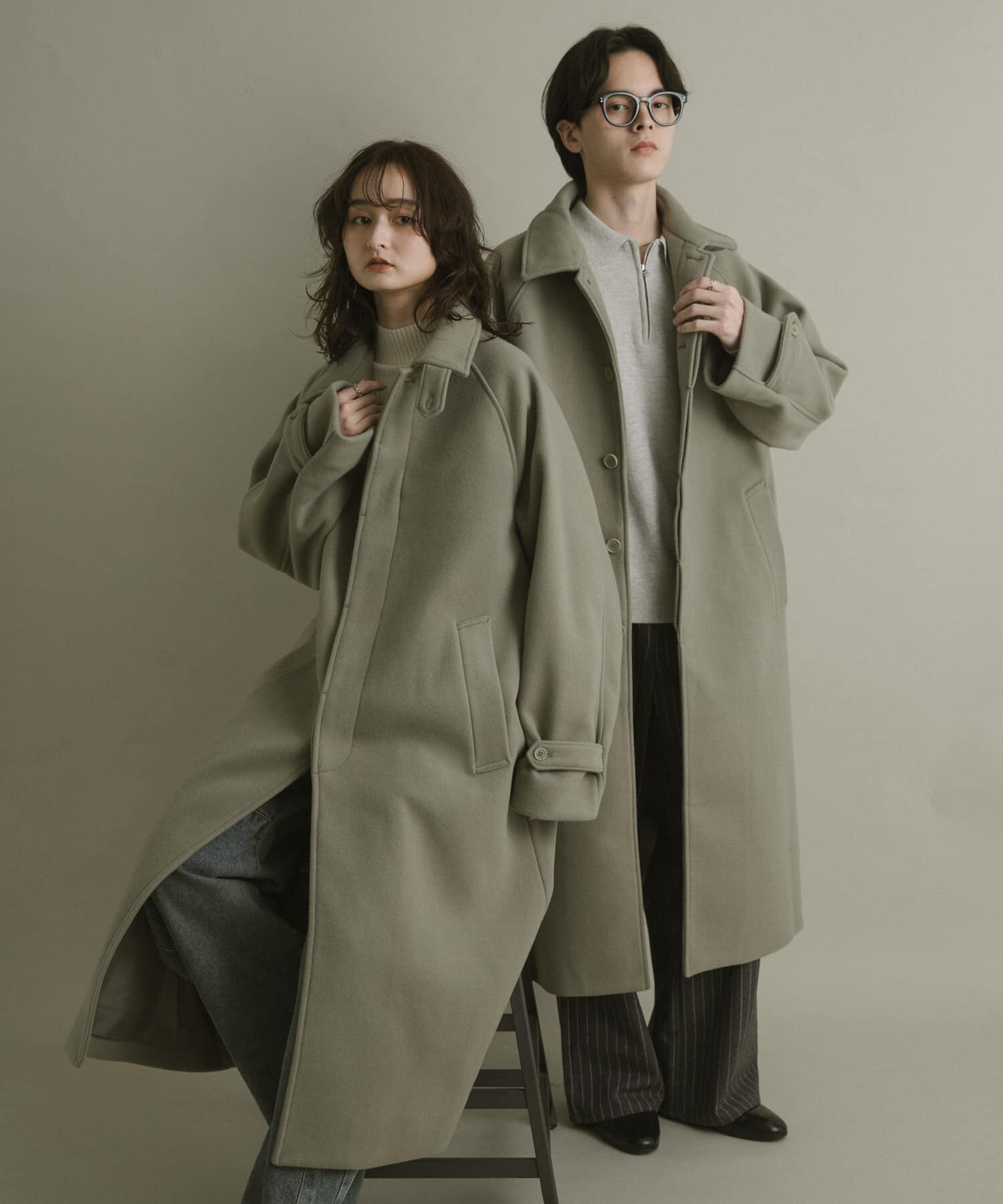 SENSE OF PLACE by URBAN RESEARCH「『ユニセックス』バルマカーンルーズコート」|ノーカラーコート|