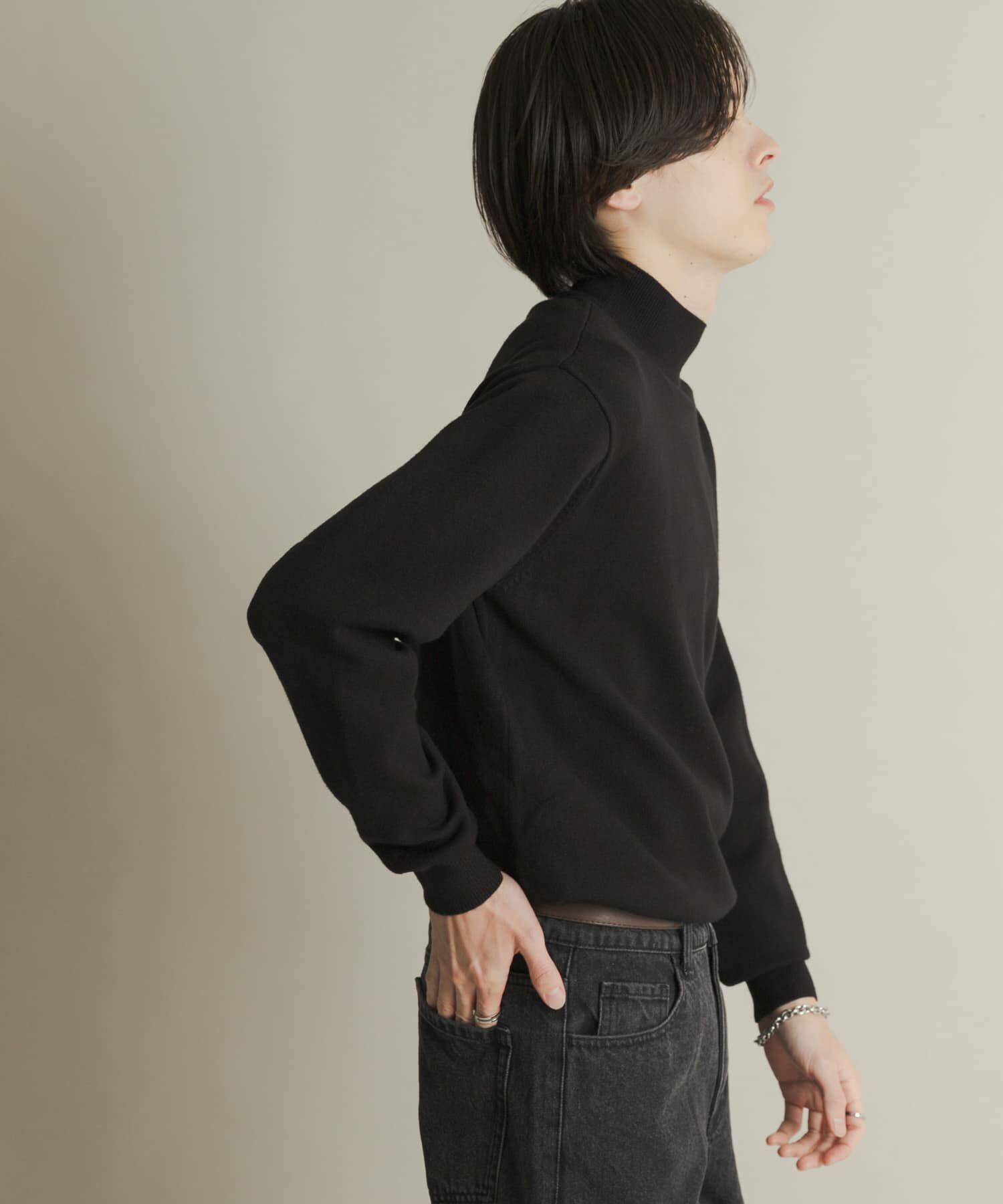 SENSE OF PLACE by URBAN RESEARCH「『一部WEB限定カラー』『洗濯可/毛玉防止』ストレッチモックネックニット」|ニット・セーター|