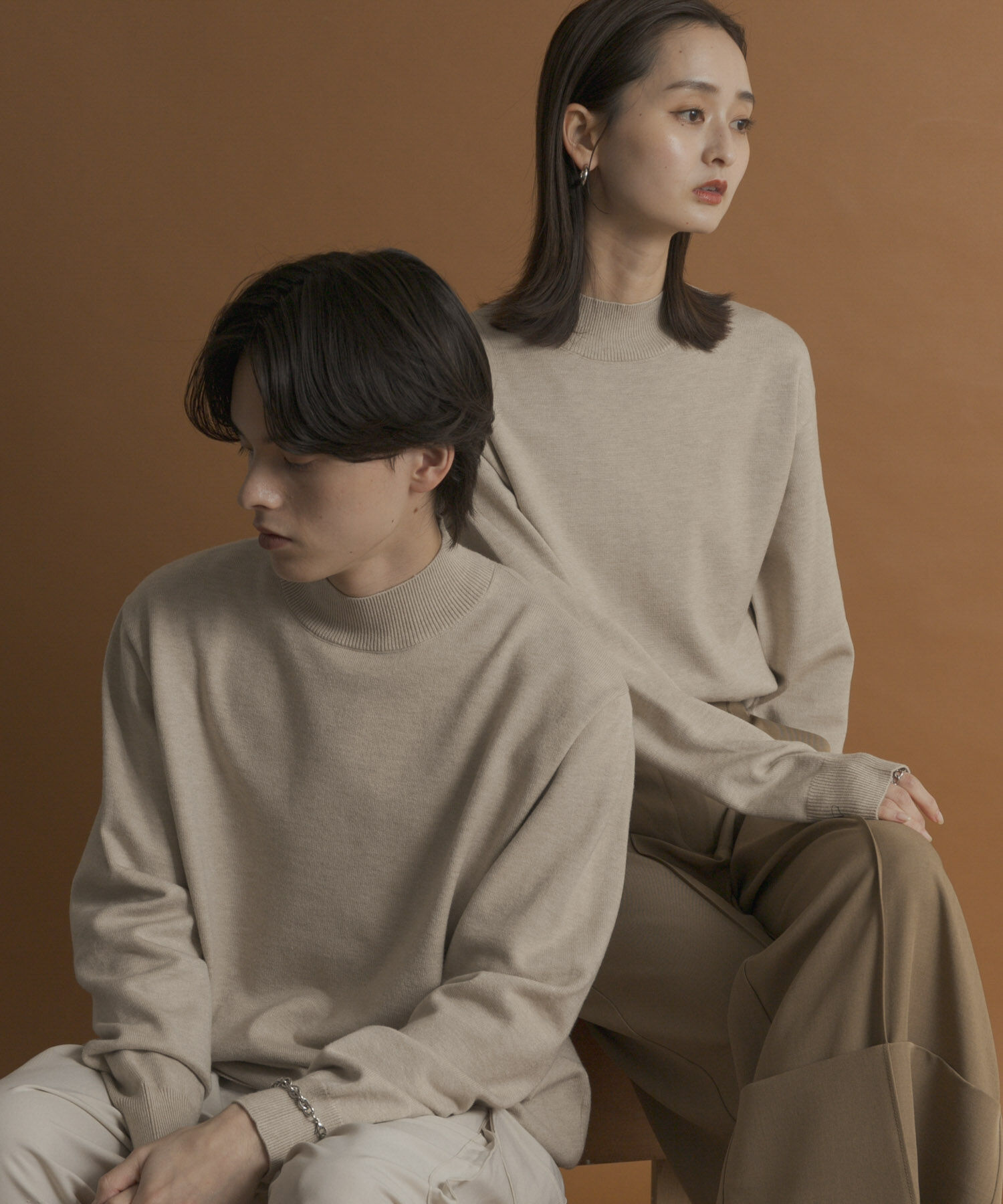 SENSE OF PLACE by URBAN RESEARCH「『一部WEB限定カラー』『洗濯可/毛玉防止』ストレッチモックネックニット」|ニット・セーター|