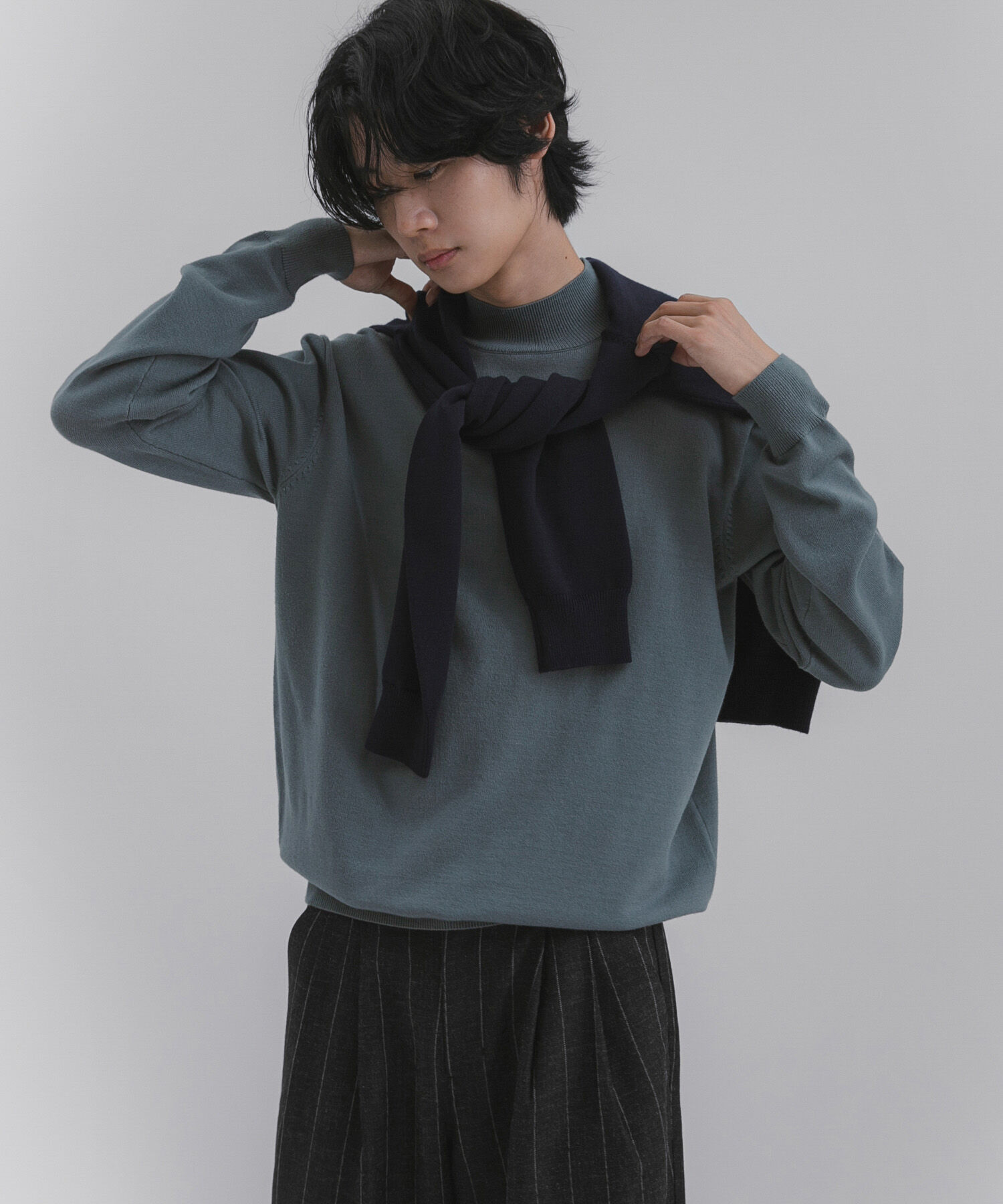 SENSE OF PLACE by URBAN RESEARCH「『一部WEB限定カラー』『洗濯可/毛玉防止』ストレッチモックネックニット」|ニット・セーター|