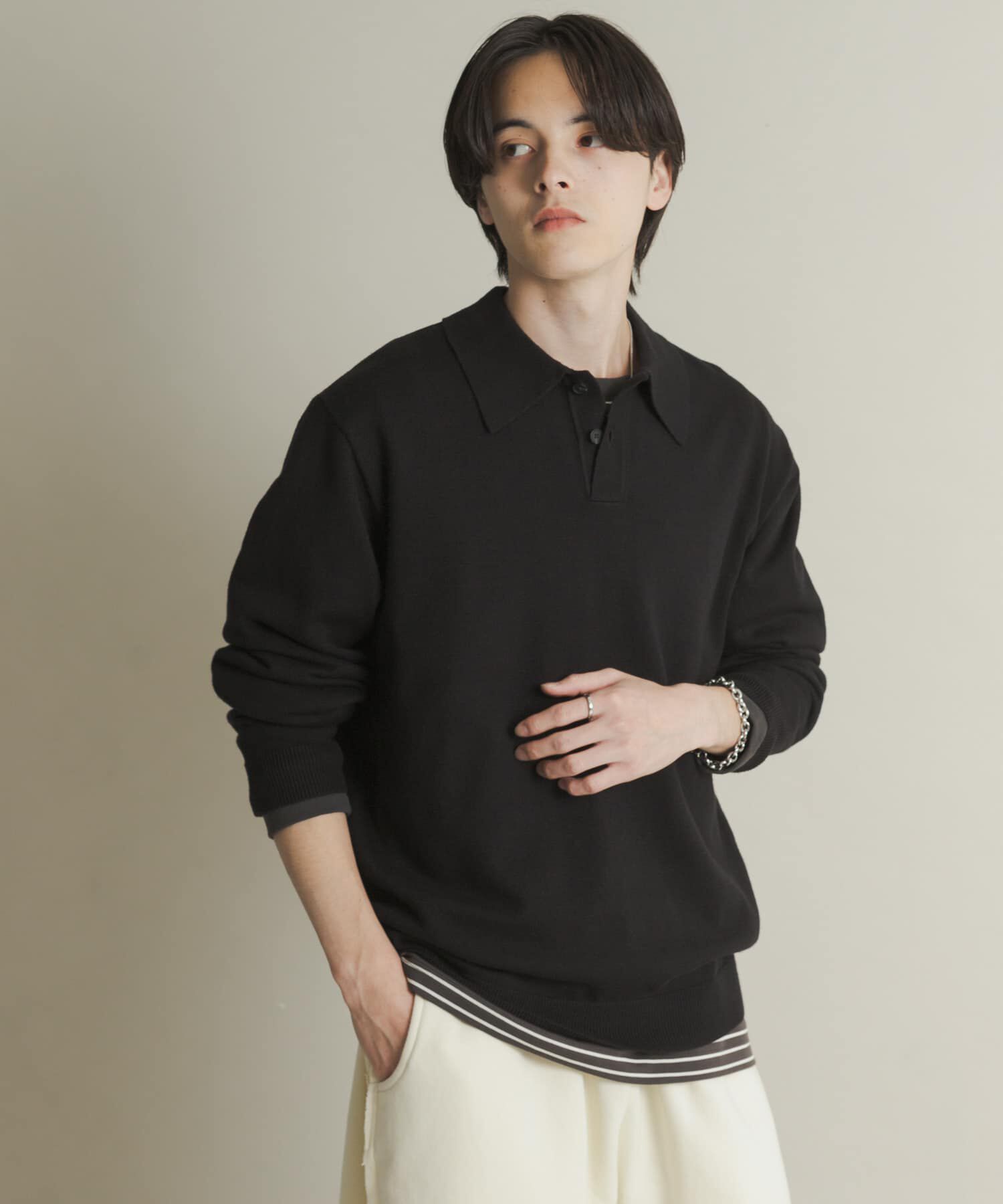 SENSE OF PLACE by URBAN RESEARCH「『一部WEB限定カラー』『洗濯可/毛玉防止』ストレッチニットポロシャツ」|ニット・セーター|