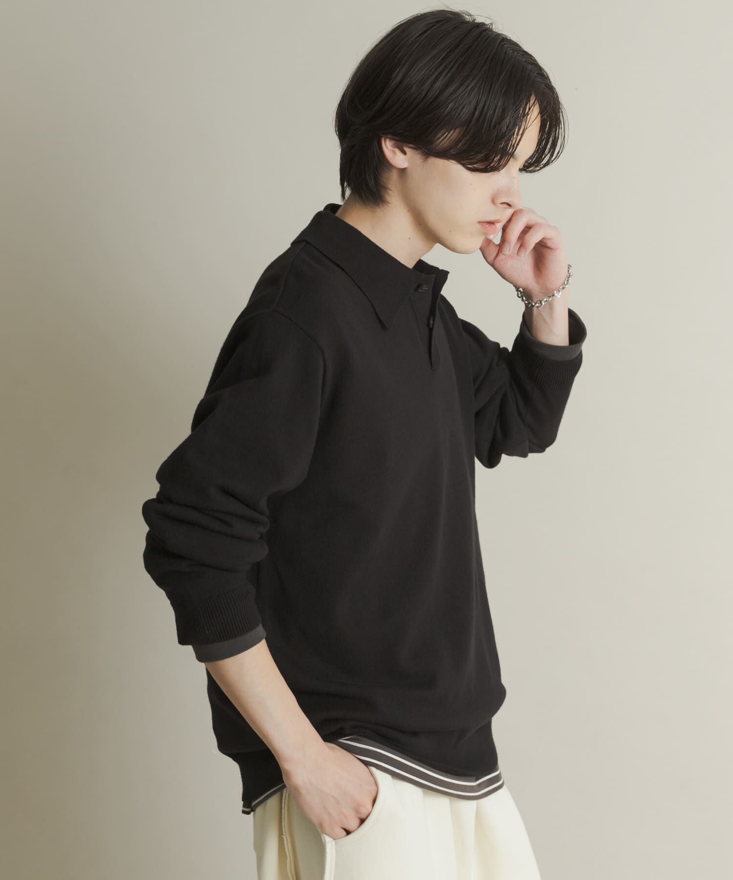 SENSE OF PLACE by URBAN RESEARCH「『一部WEB限定カラー』『洗濯可/毛玉防止』ストレッチニットポロシャツ」|ニット・セーター|