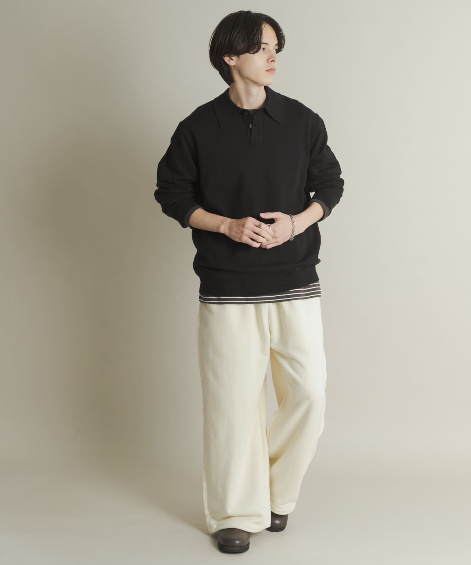 SENSE OF PLACE by URBAN RESEARCH「『一部WEB限定カラー』『洗濯可/毛玉防止』ストレッチニットポロシャツ」|ニット・セーター|