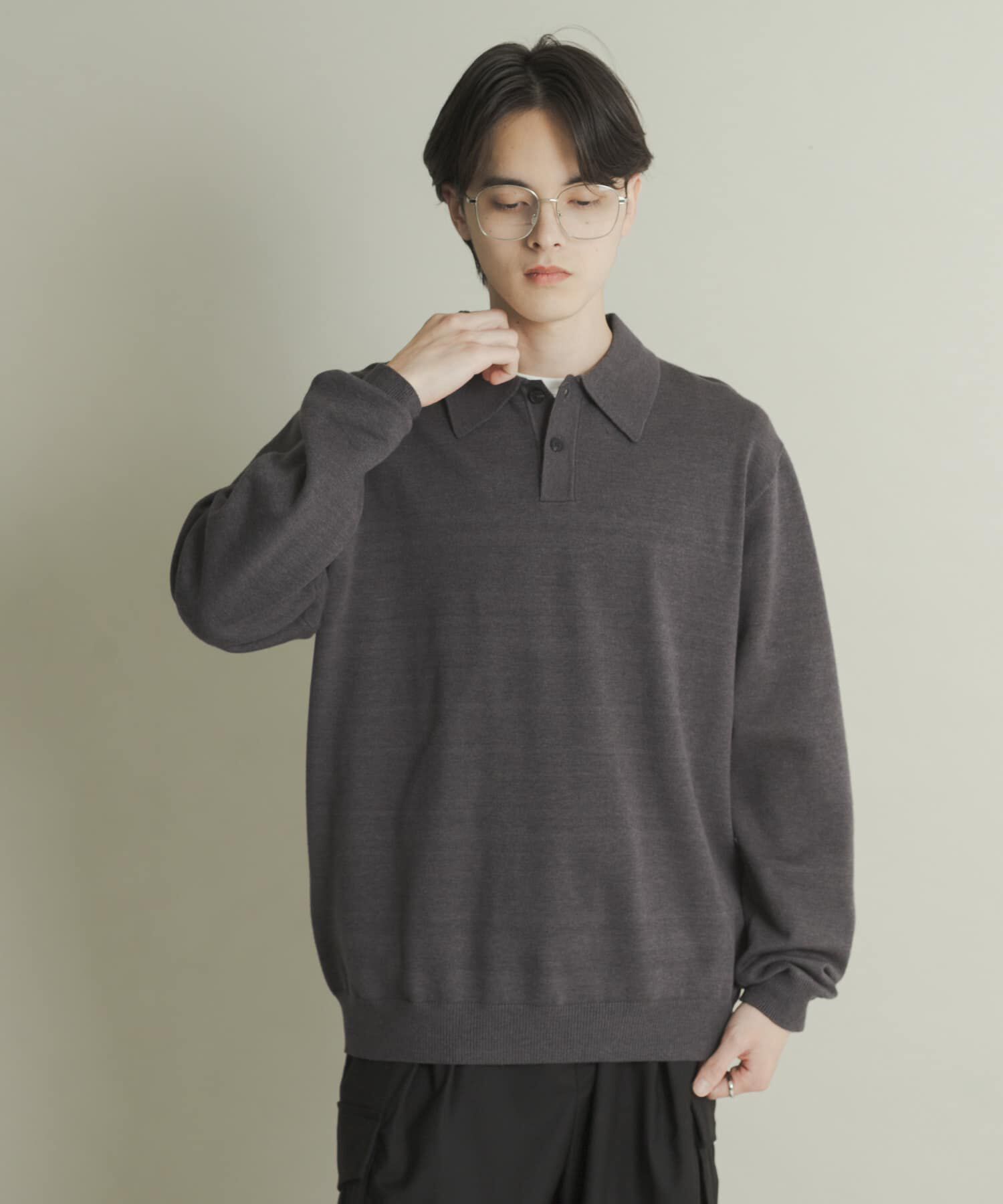 SENSE OF PLACE by URBAN RESEARCH「『一部WEB限定カラー』『洗濯可/毛玉防止』ストレッチニットポロシャツ」|ニット・セーター|