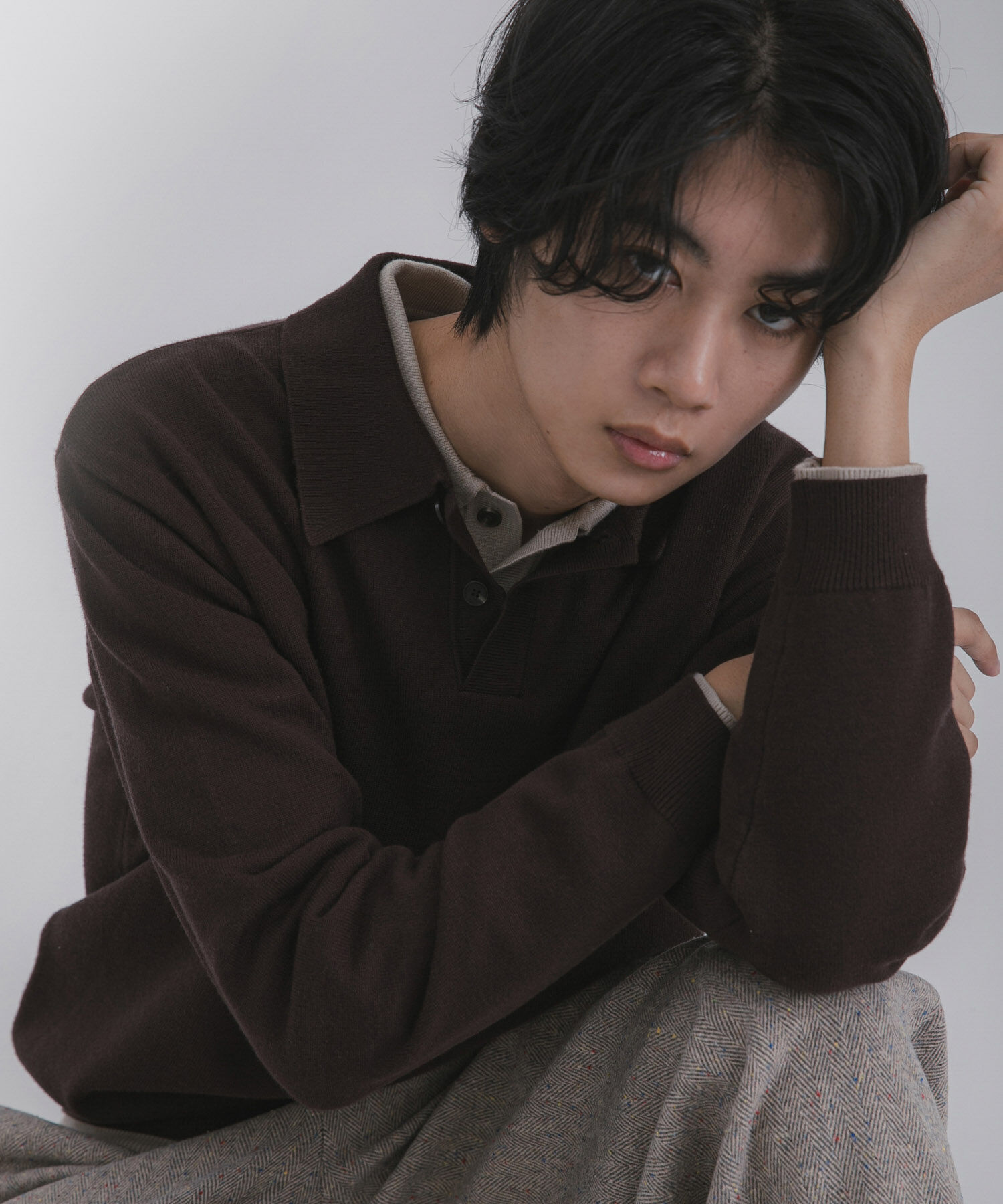 SENSE OF PLACE by URBAN RESEARCH「『一部WEB限定カラー』『洗濯可/毛玉防止』ストレッチニットポロシャツ」|ニット・セーター|