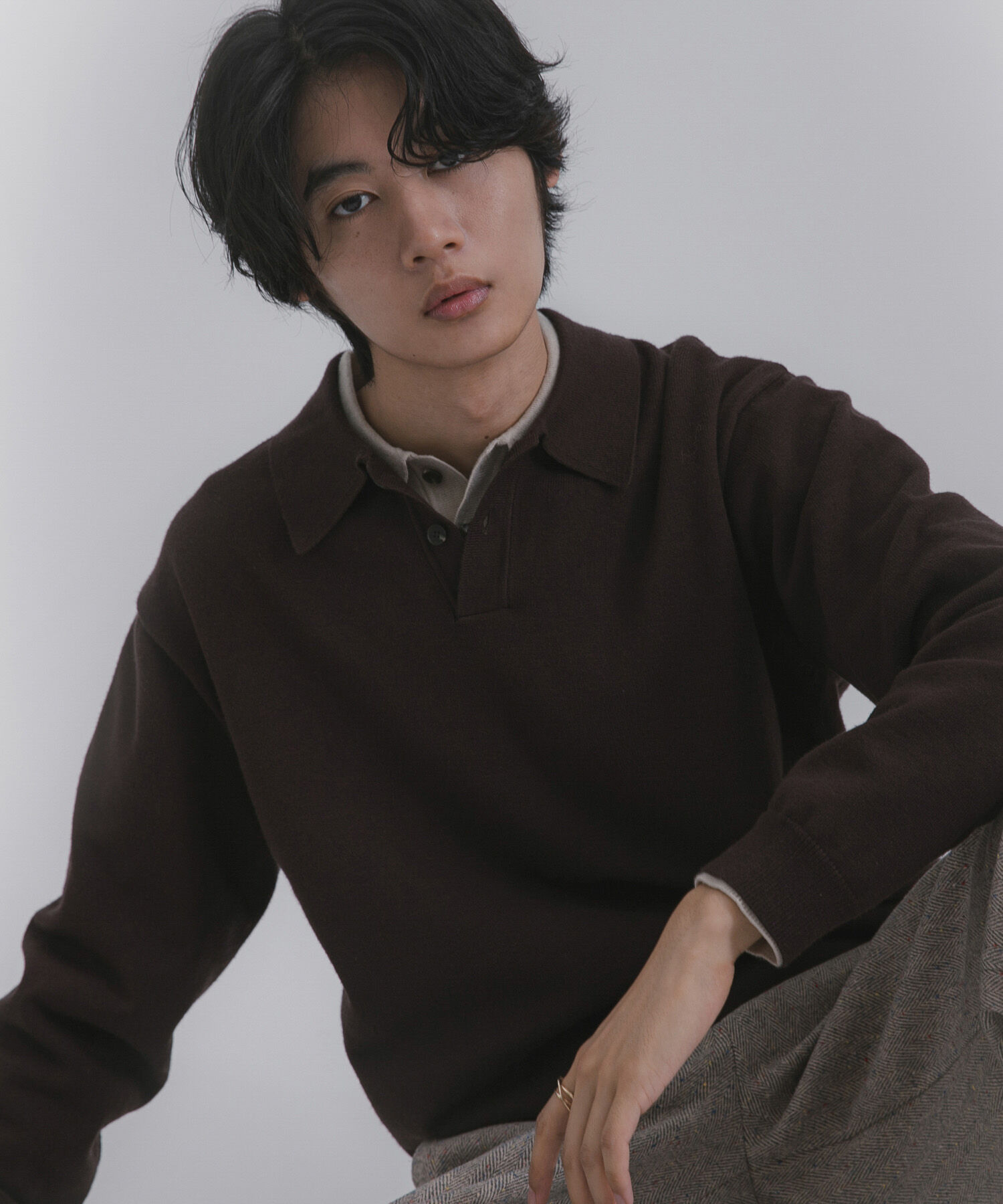 SENSE OF PLACE by URBAN RESEARCH「『一部WEB限定カラー』『洗濯可/毛玉防止』ストレッチニットポロシャツ」|ニット・セーター|