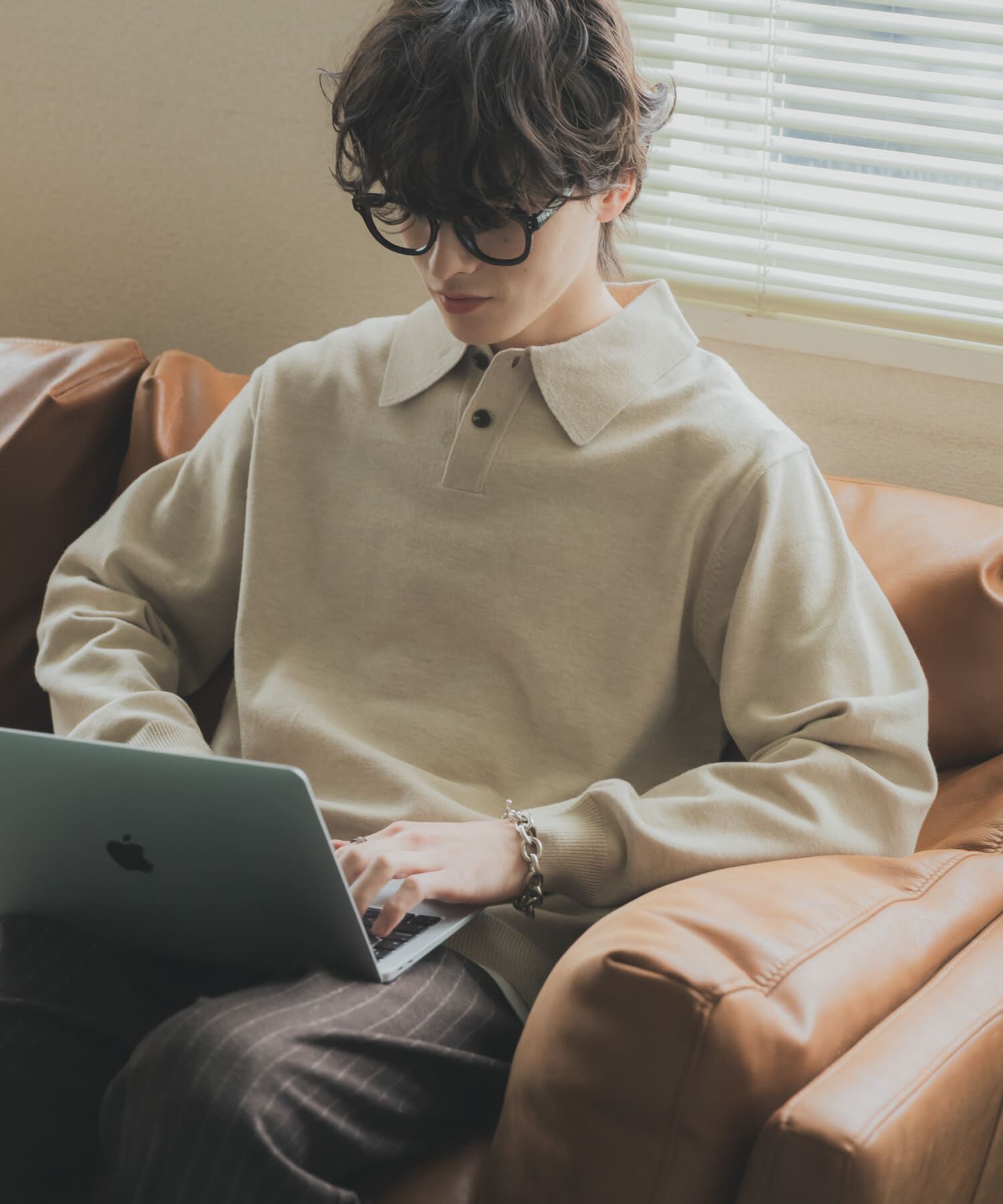 SENSE OF PLACE by URBAN RESEARCH「『一部WEB限定カラー』『洗濯可/毛玉防止』ストレッチニットポロシャツ」|ニット・セーター|