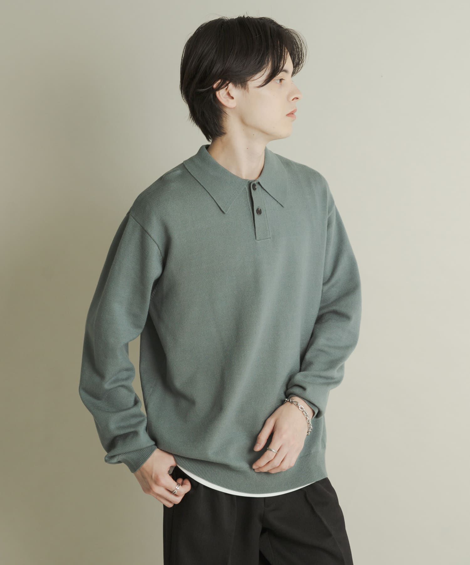 SENSE OF PLACE by URBAN RESEARCH「『一部WEB限定カラー』『洗濯可/毛玉防止』ストレッチニットポロシャツ」|ニット・セーター|