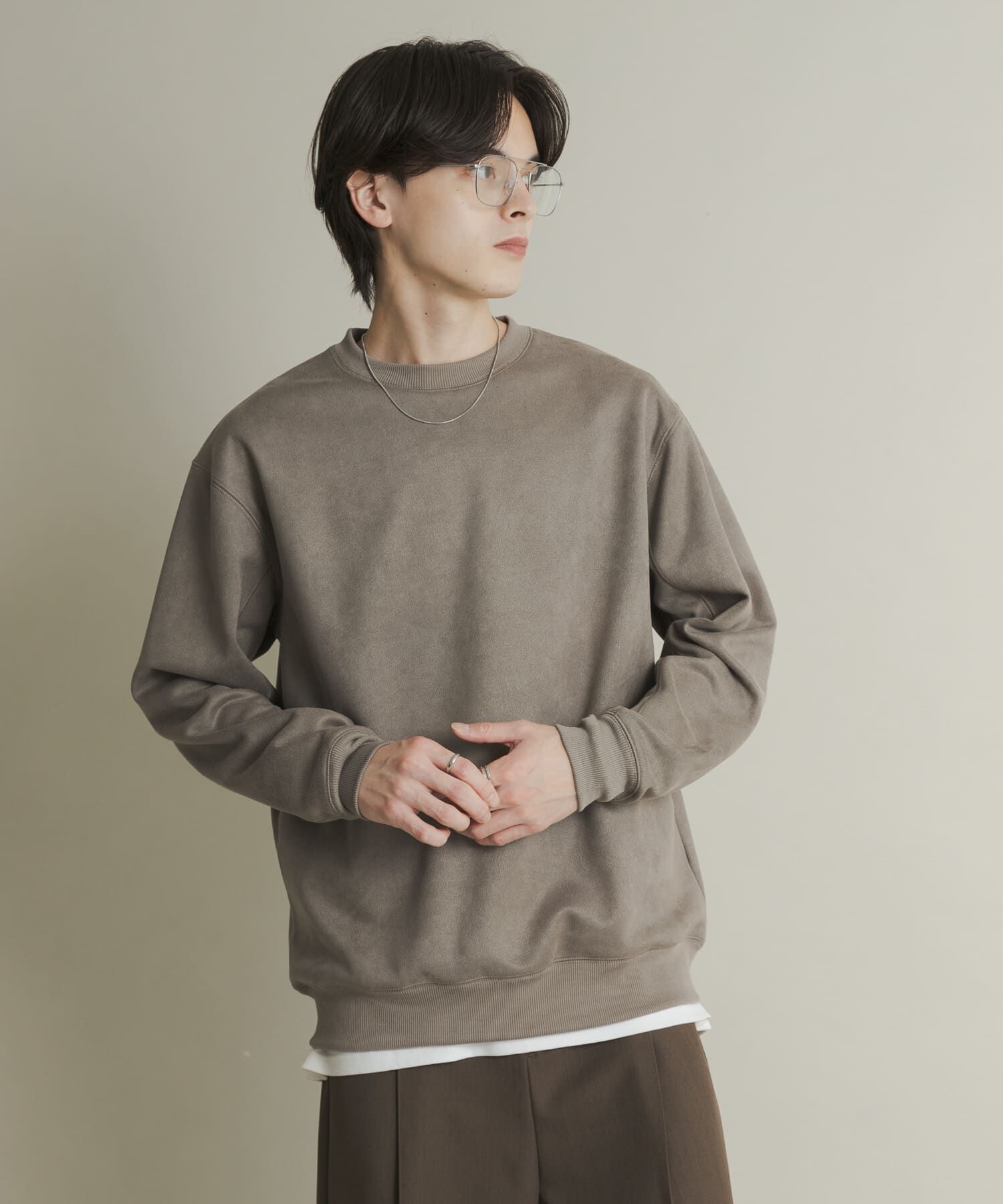 SENSE OF PLACE by URBAN RESEARCH「フェイクスエードクルーネックスウェット」|スウェット・ジャージ|