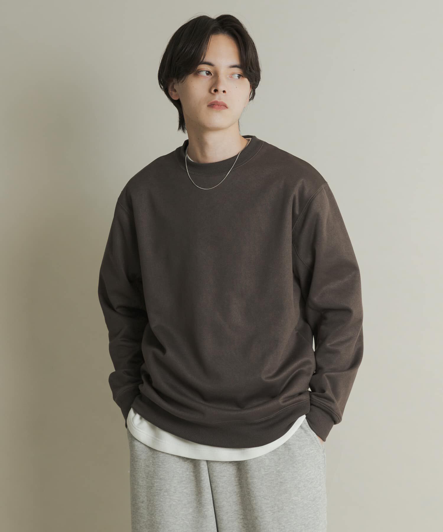 SENSE OF PLACE by URBAN RESEARCH「フェイクスエードクルーネックスウェット」|スウェット・ジャージ|