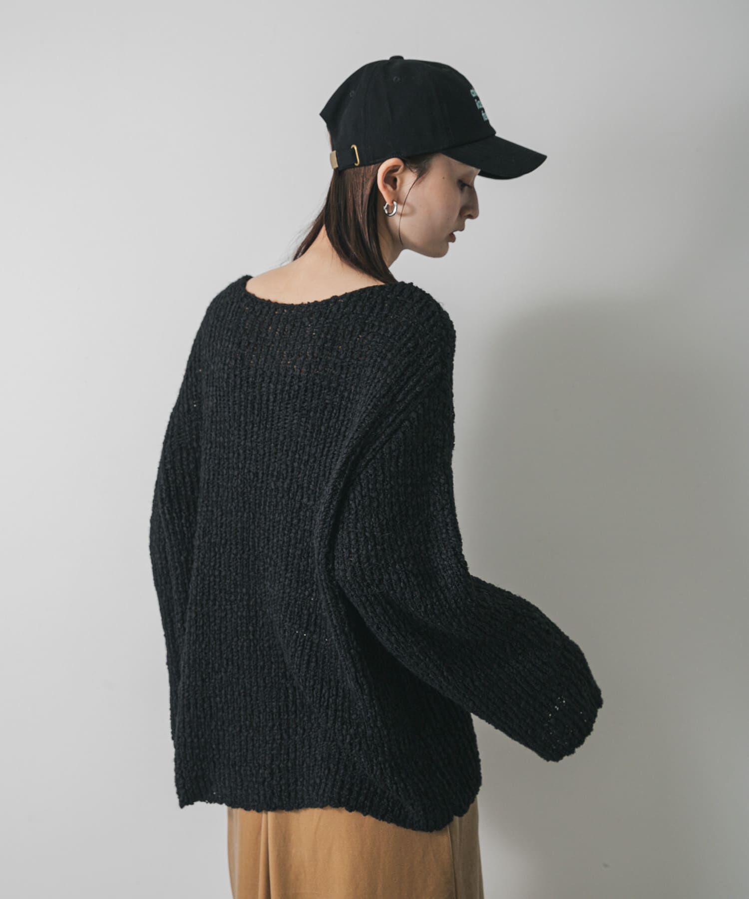 SENSE OF PLACE by URBAN RESEARCH「ポコポコルーズセーター」|ニット・セーター|ブラック